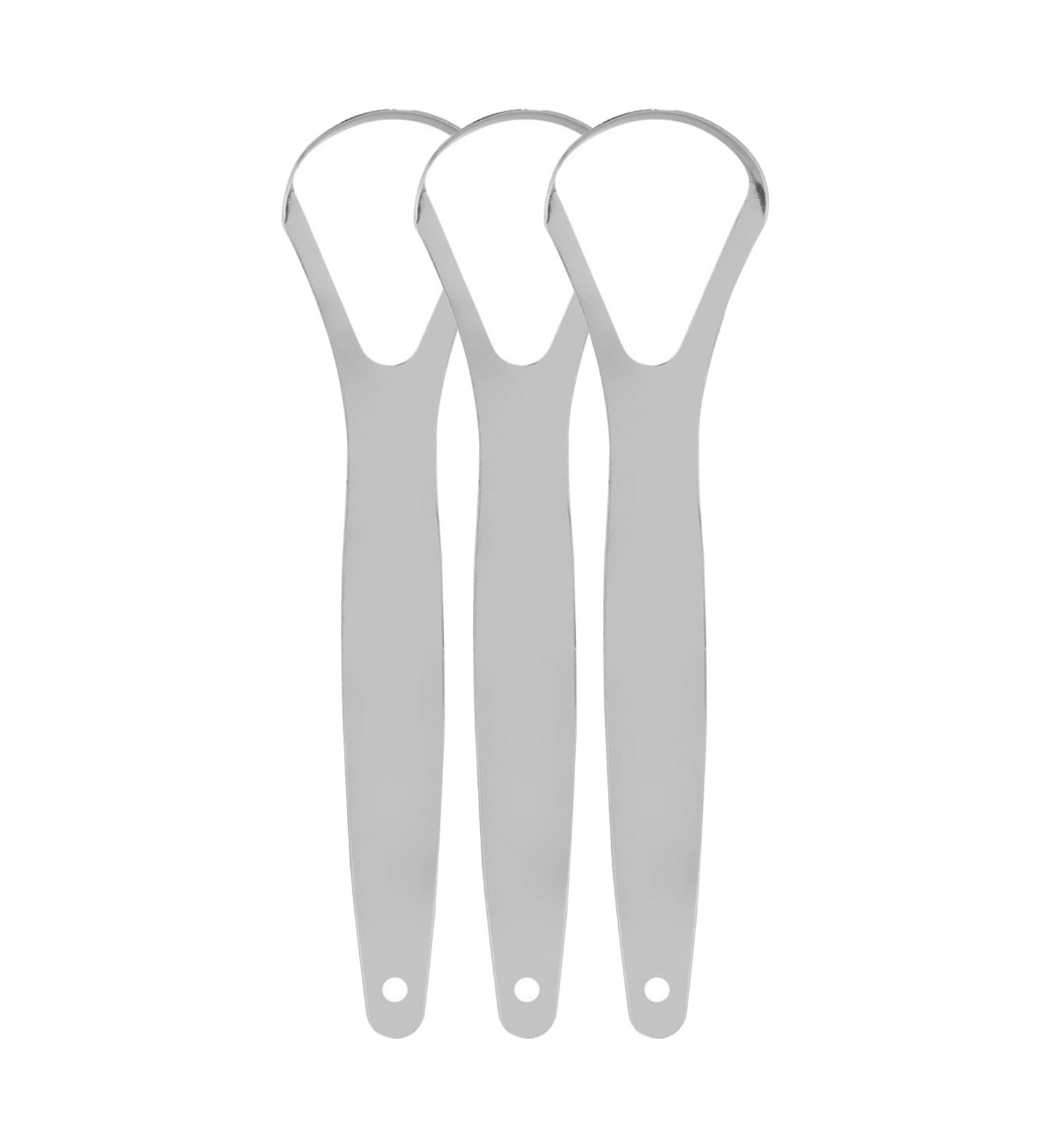 Stainless Steel Tongue Cleaner - Gently Eliminates Bad Breath & Freshens Mouth | International Shipping - Buy Online on GoSupps.com