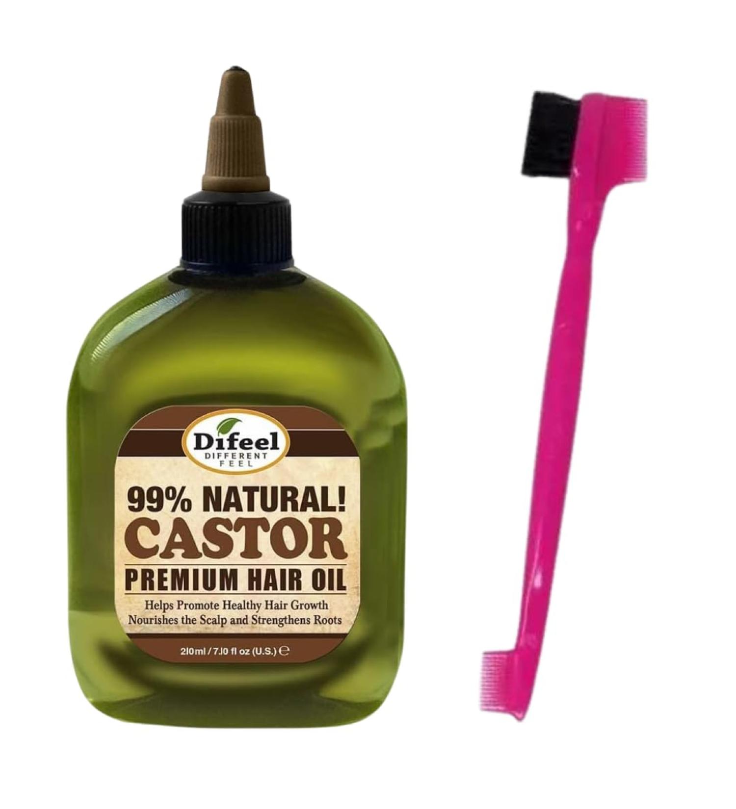 G n rique Premium natural castor oil hair oil 7.1 oz/210 ml + RED by Kiss: 3-in-1 edge fixative