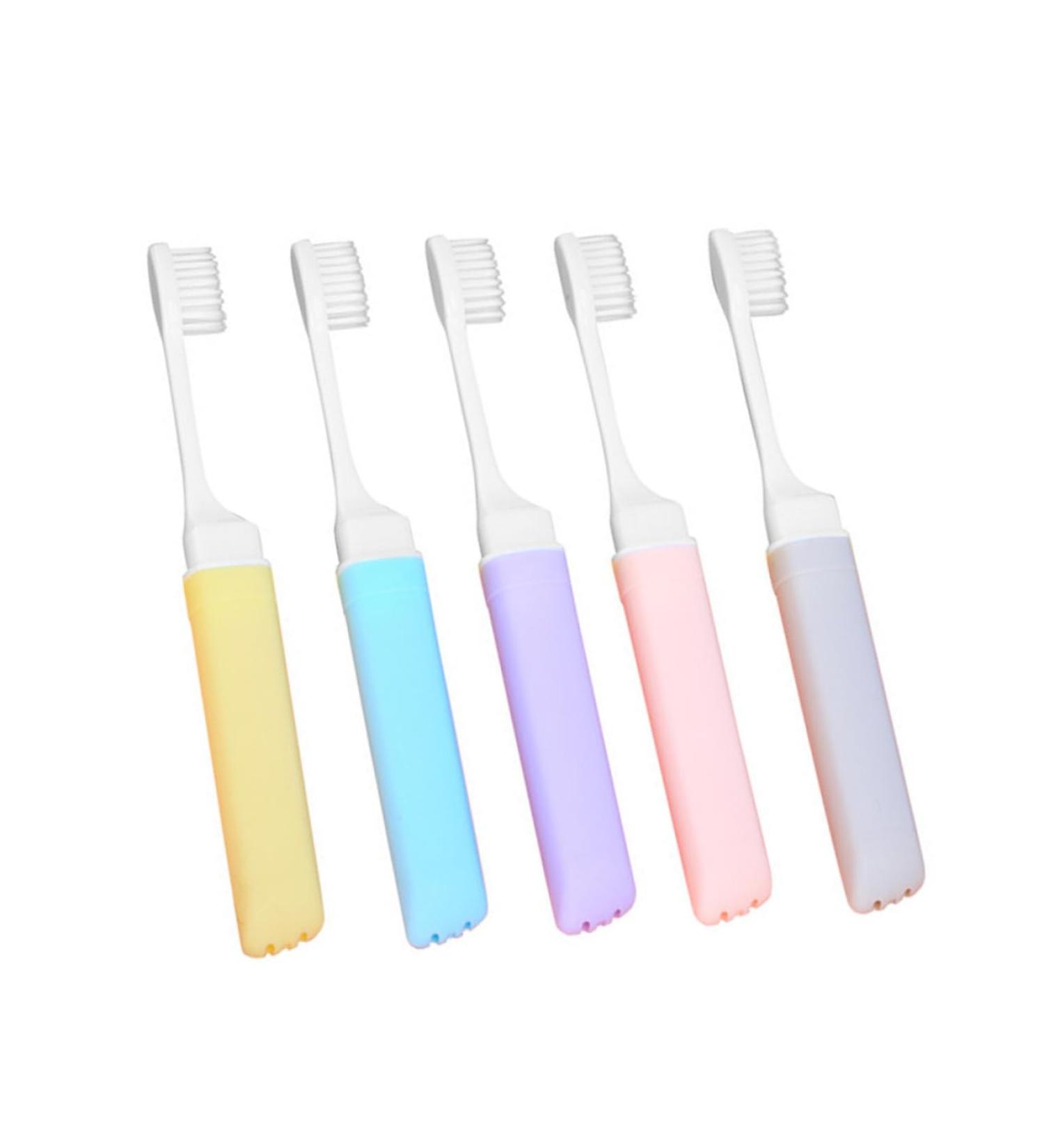 Beaupretty 5-Piece Foldable Travel Toothbrush Set - Durable & Practical Portable Toothbrush for Camping & Home Use - Buy Online on GoSupps.com