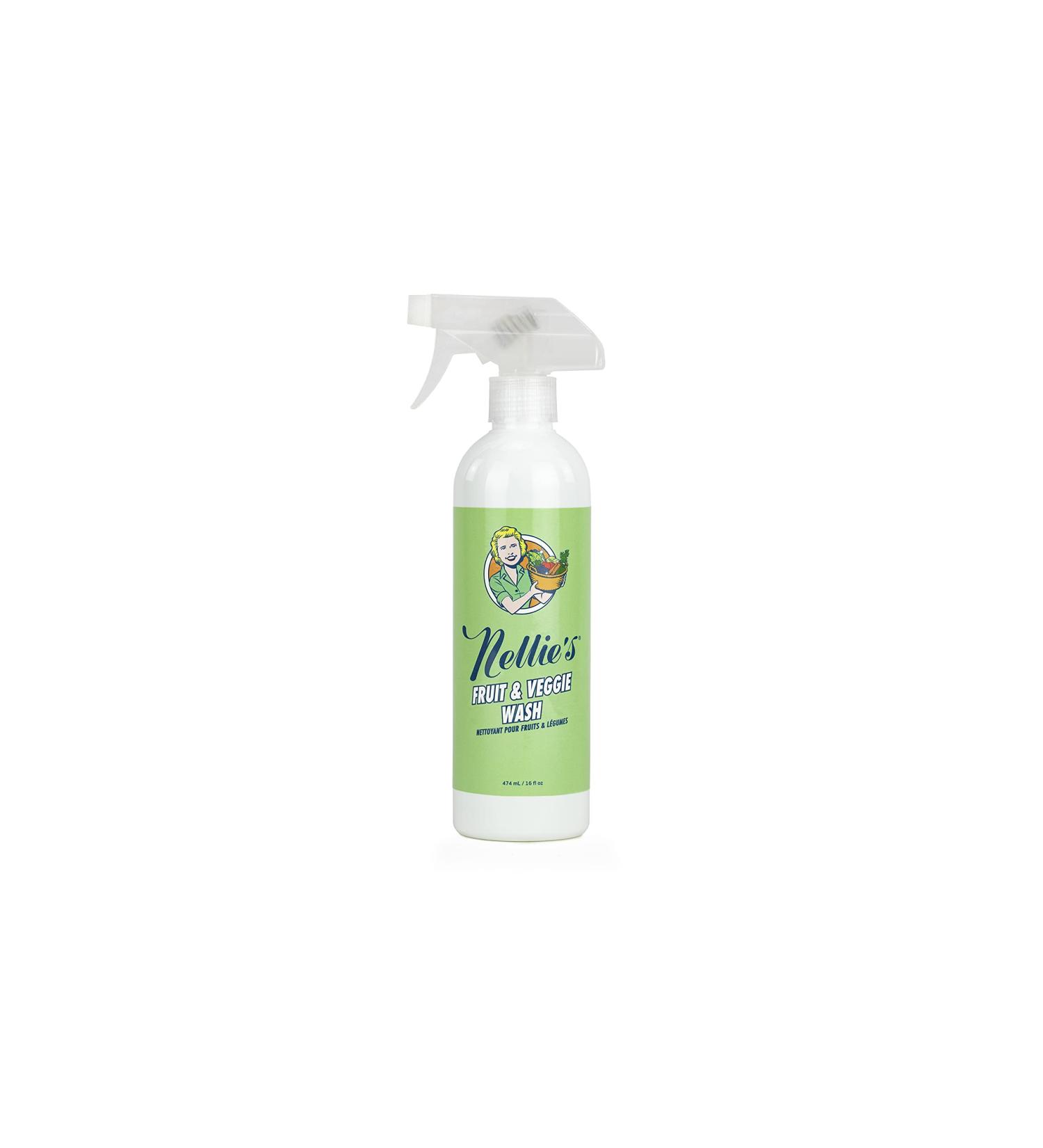Nellie's Fruit & Veggie Wash 16 fl oz - Natural Cleaner for Fresh Produce - Buy Online on GoSupps.com