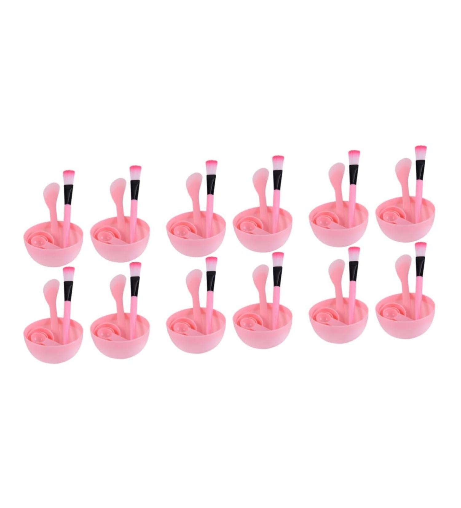 Healeved 12 Sets Facial Mask Brush Cream Facial Mask Bowl Facial Mud Brush Mask Bowl Brush Applicator Cosmetic Spatula Facial Spatula Facial Mask Spatula Spray Bottle Mix Six Piece Set Pink - Buy Online on GoSupps.com