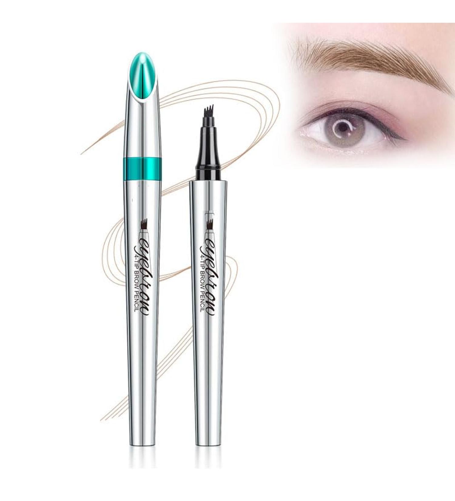 Waterproof Microblading Eyebrow Pen 3D 4 Fork Tip Tattoo Pencil Eyebrow Pencil 3D Microblading Eyebrow Pen 4 Tips Microblading Eyebrow Pencil (1# Light Brown) - Buy Online on GoSupps.com