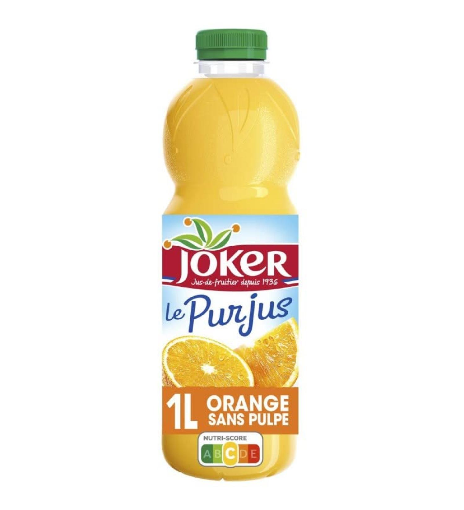 JOKER - Pure Orange Juice Without Pulp 1L - Pack of 4 - Sold in Packs - Buy Online on GoSupps.com