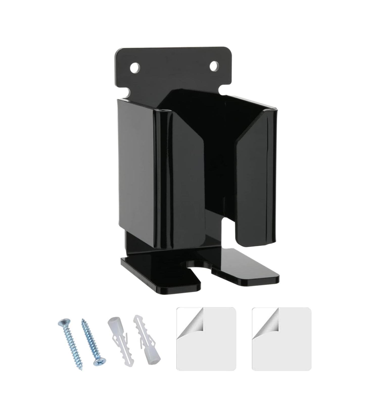 Amagogo Wall Bracket for Electric Razors - Multi-Purpose Acrylic Organizer with Dual Installations for Shower & Bathroom - Black - Buy Online on GoSupps.com