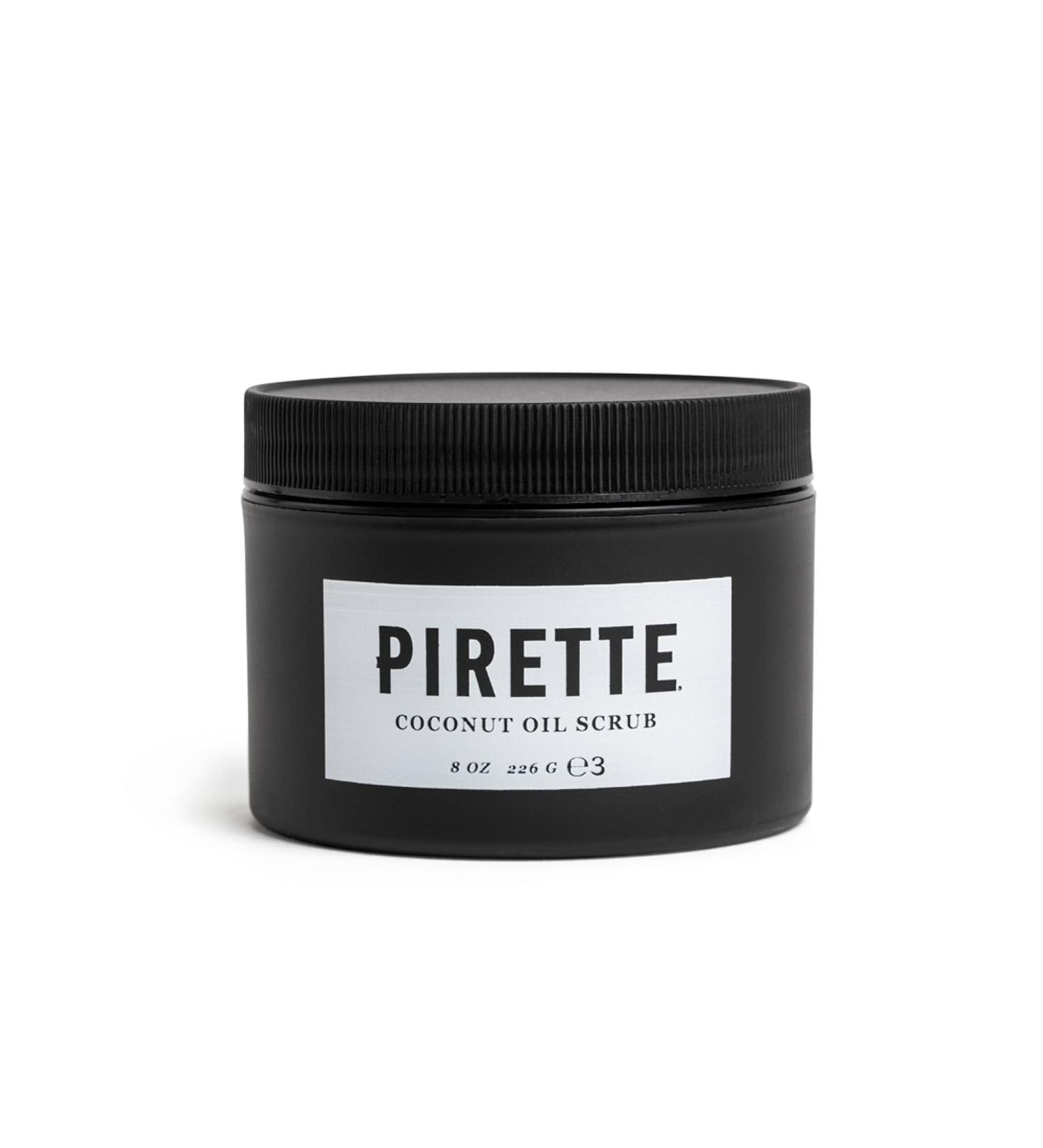 PIRETTE Coconut Oil Scrub - Beach Inspired Sugar Body Scrub for Sensitive Skin | 8 Fl Oz | Fresh Coconut Surf Wax & Sunscreen Scent | International Shipping Available - Buy Online on GoSupps.com