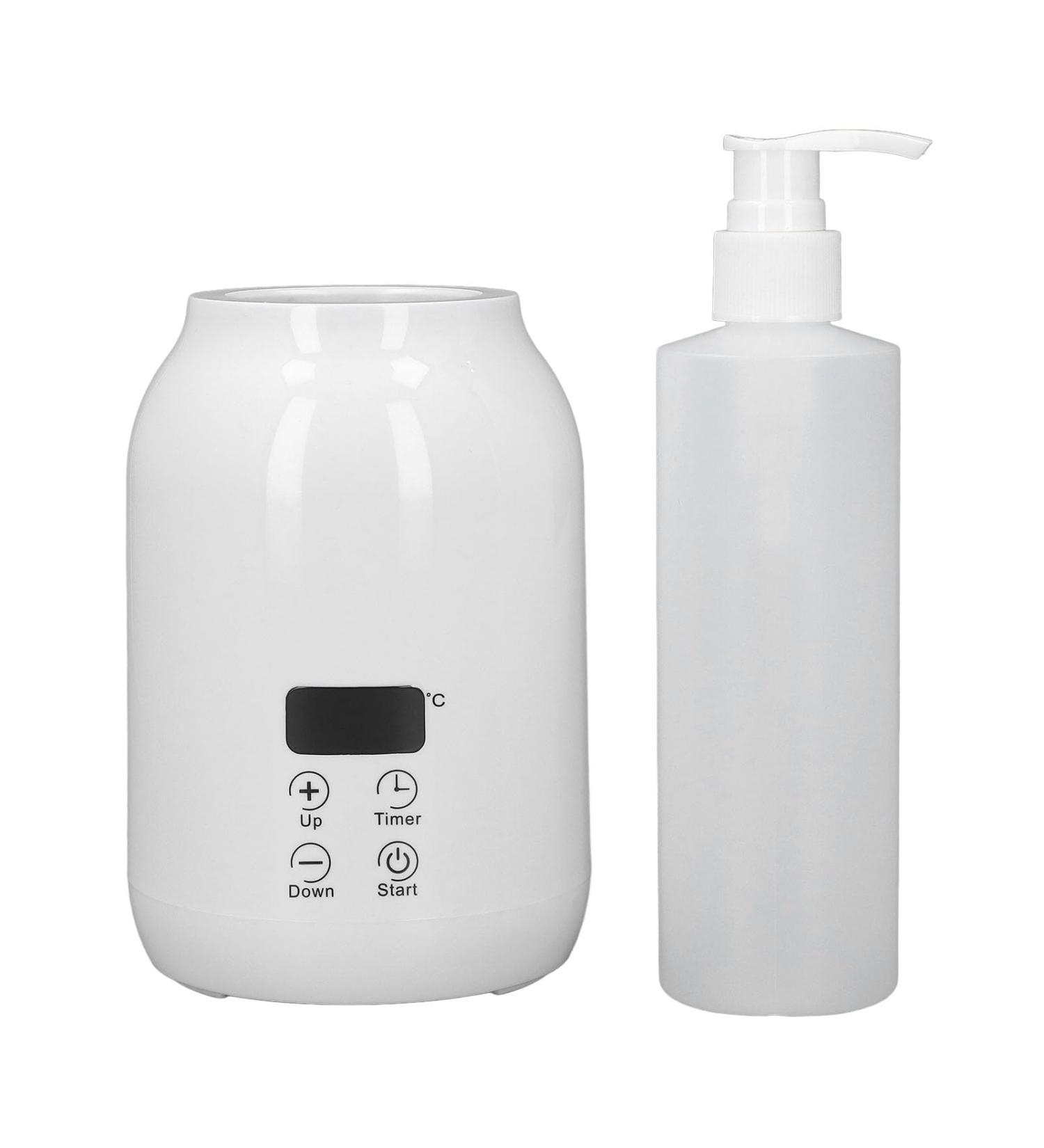 LED Display Lotion Massage Oil Warmer Adjustable Temperature & Timer UK Plug Portable Design Electric Warm Lotion Dispenser Good for Salon (White) - Buy Online on GoSupps.com