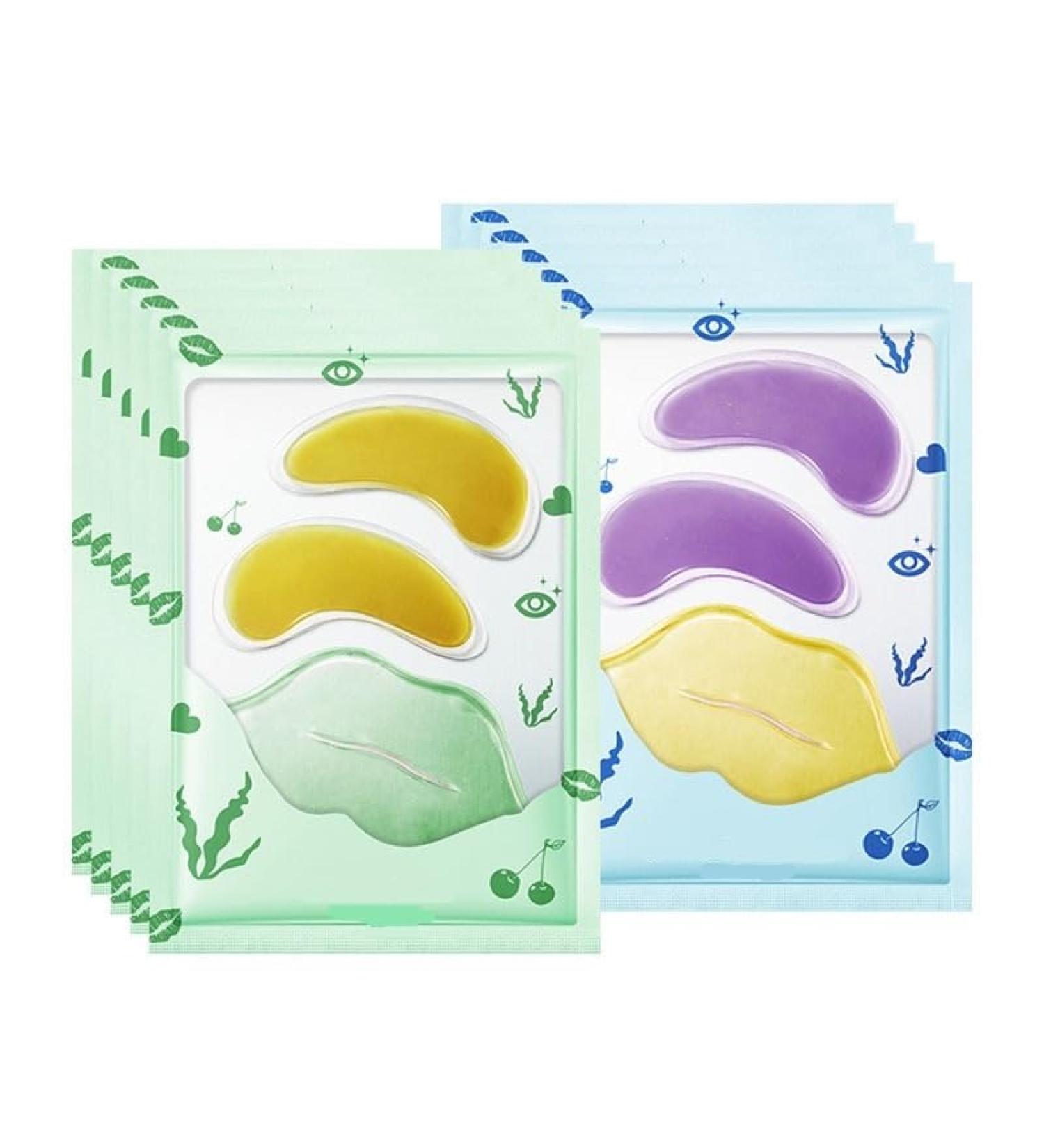 10pcs Collagen Eye Mask Lip Mask Combination Moisturizing Lip Patch Anti-wrinkle Anti Dark Circles Eye Patches (Color : F) - Buy Online on GoSupps.com