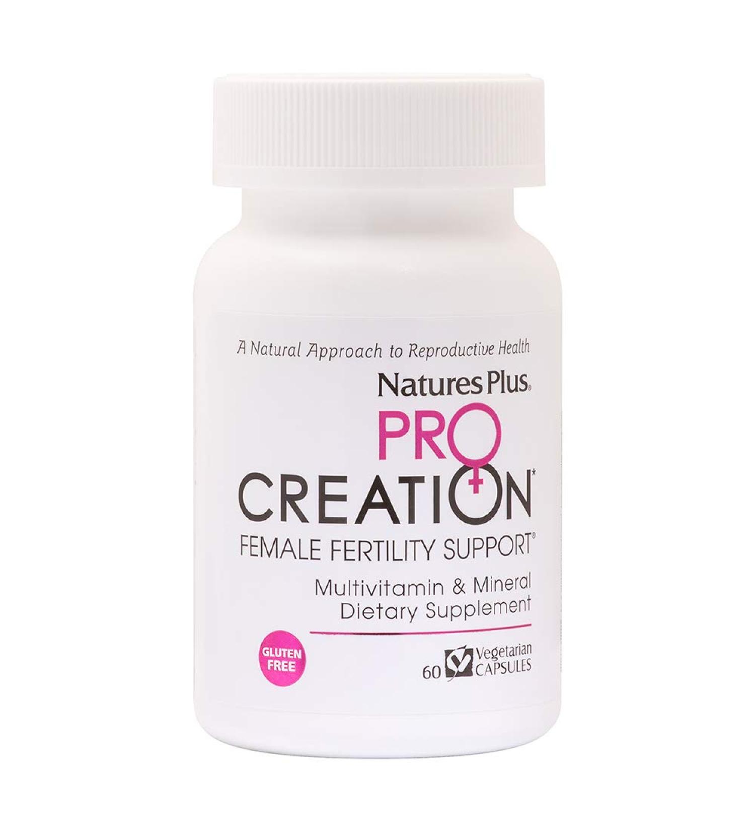 Nature's Plus ProCreation Female Fertility Support - 60 Veg Capsules for Women's Health - Buy Online on GoSupps.com