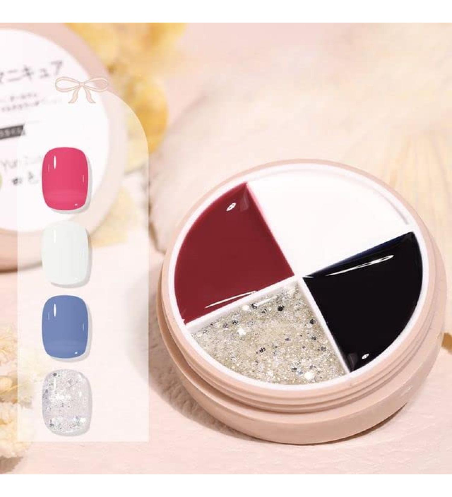 4Colors Solid Canned Cream Nail Gel Polish Painting Base Coat Soak Off UV LED Varnish Gel Jelly Nail Solid Glue Nail Repair Care - (Color: 9-1) - Buy Online on GoSupps.com