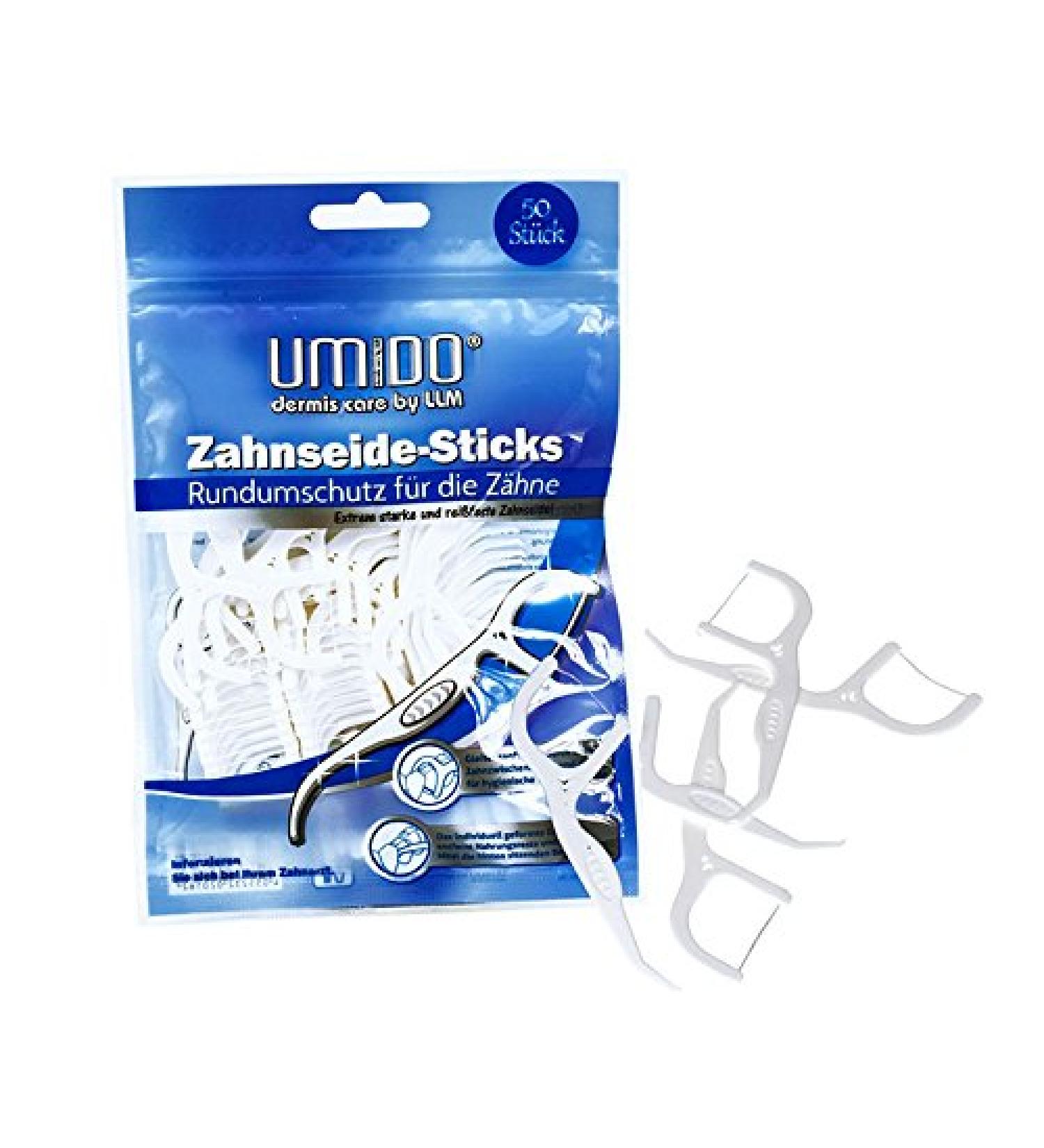 Umido dental floss 50 pieces in the bag |Oral care |Dental care |Tooth cleaning |Dental silk sticks |Interdental Flosser |Toothpick (4-KPF) (9 -ure)