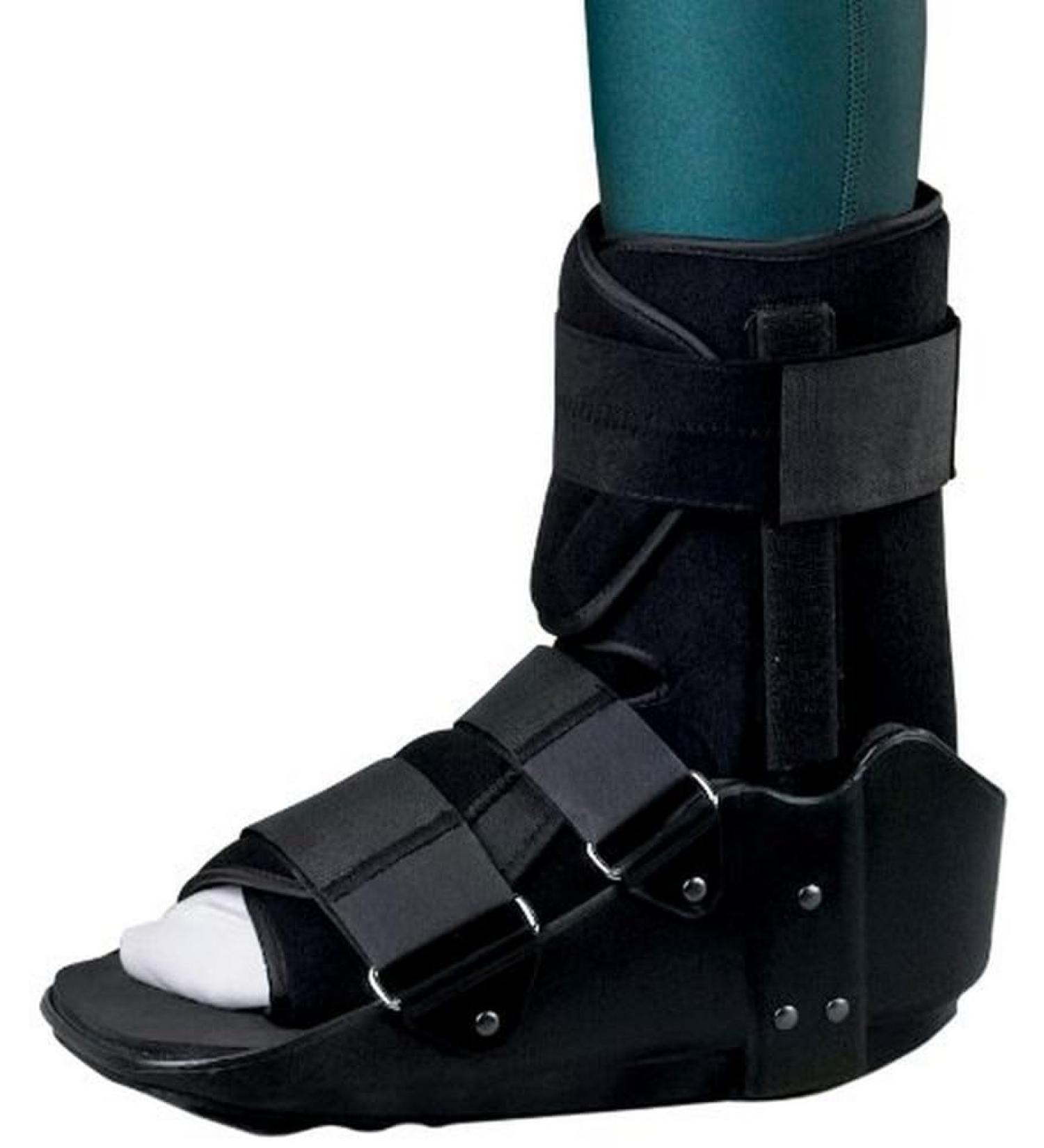 Medline Standard Ankle Walkers Skid-Resistant Short Size Medium Low Profile Adjustable Straps Rocker Bottom Fits Left or Right Leg 1 Each