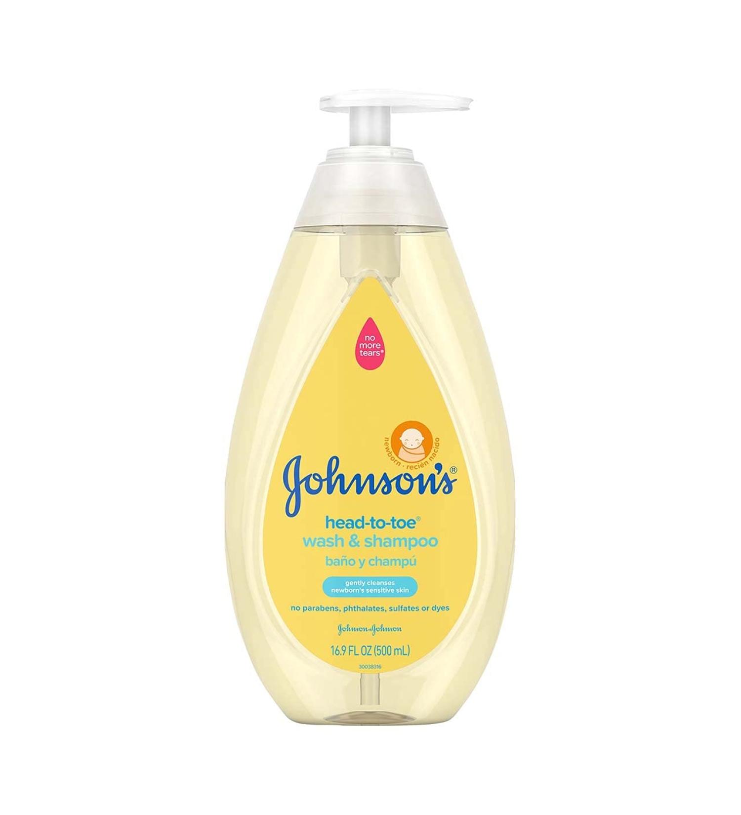 Johnson's Baby Head-To-Toe Wash & Shampoo 16.9 fl oz - Gentle Cleanser for Infants - Buy Online on GoSupps.com