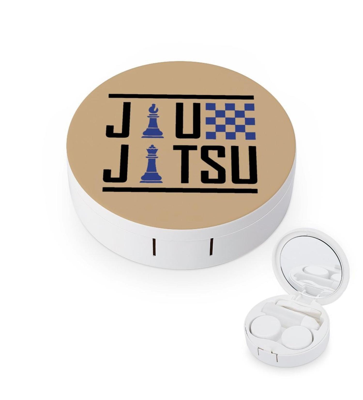Jiu-Jitsu Chess Contact Lens Travel Kit - Portable & Cute Lens Case with Mirror for Outdoor Use - Buy Online on GoSupps.com