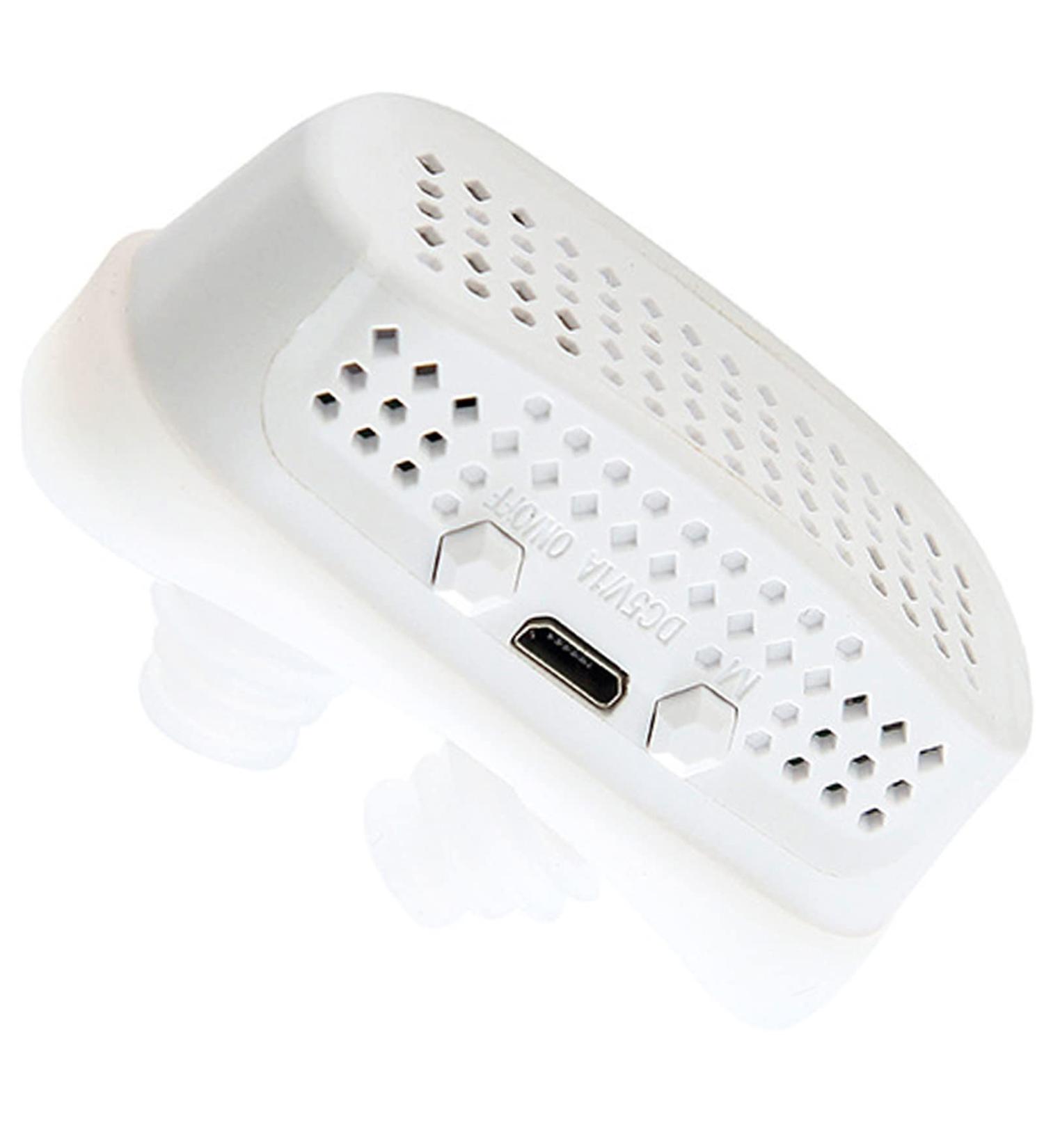 Portable Electric Anti Snoring Device | Reusable Comfortable Smart Snore Stopper | Double Eddy Current Fan Design | White | Snoring Solution for Nighttime Sleeping - Buy Online on GoSupps.com