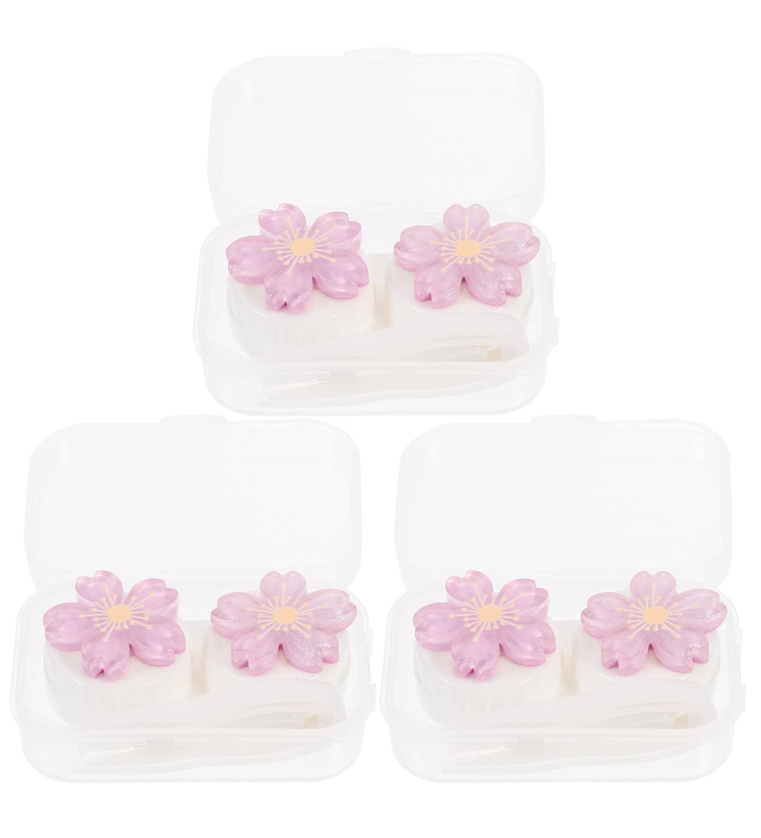 Ultechnovo 3-Piece Travel Contact Lens Case Set - Portable Violet Container for Contact Lenses (7x4.5x2.5cm) - International Shipping Available - Buy Online on GoSupps.com