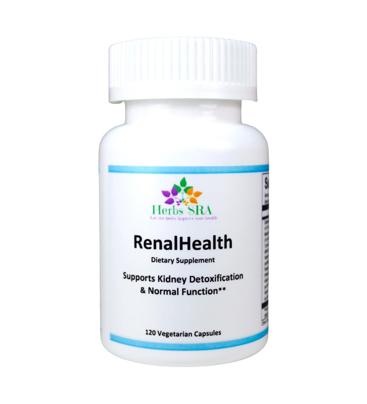 RENALHEALTH - Herbal Kidney Care: Dandelion & Turmeric Root for Detox and Balance 120 Vegetarian Capsules - Buy Online on GoSupps.com