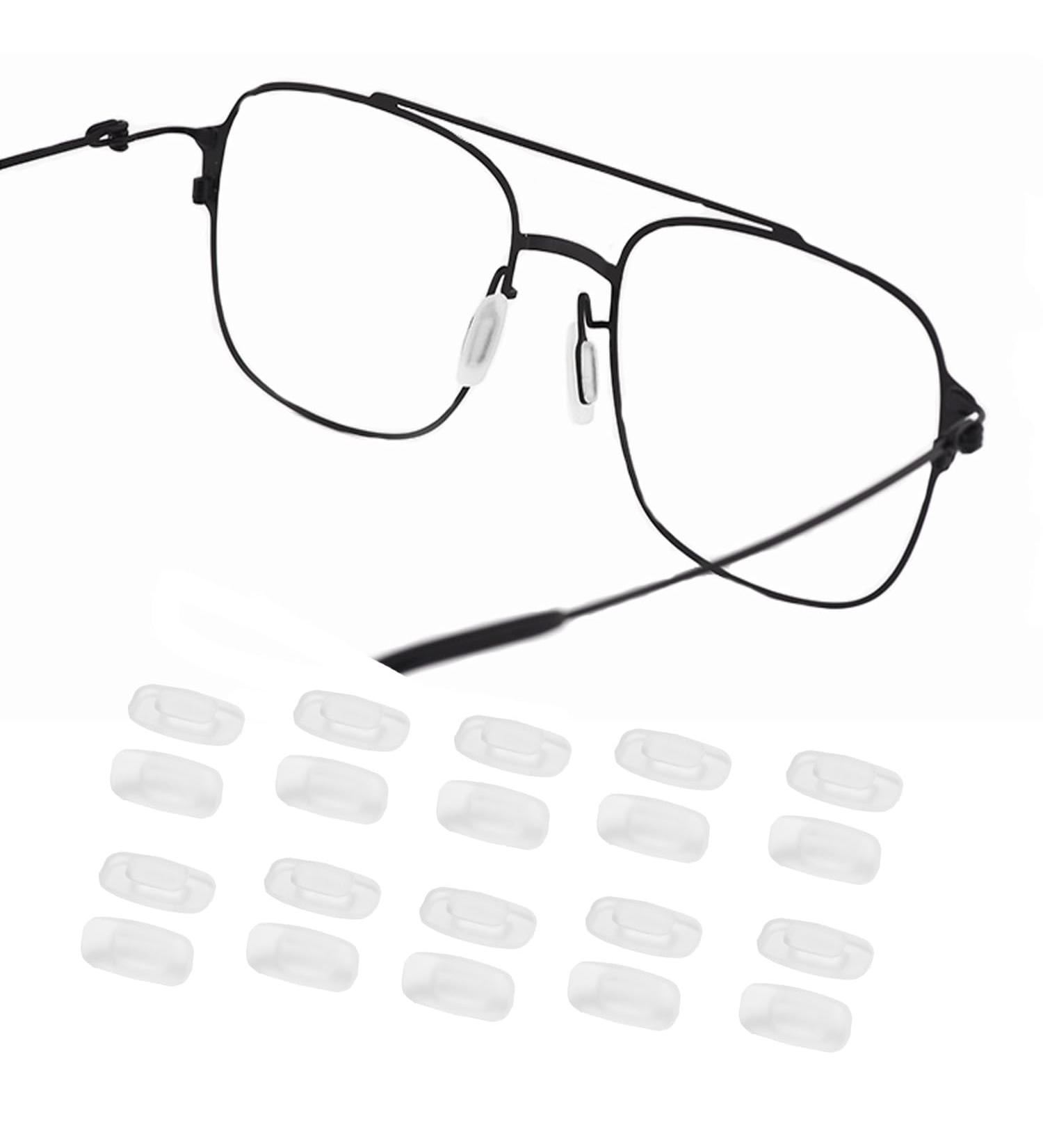 Soft Silicone Nasal Pads for Glasses - Rectangular | Transparent Nose Pads for Comfort | 10 Pairs Size S - Perfect for Glasses & Sunglasses - Buy Online on GoSupps.com