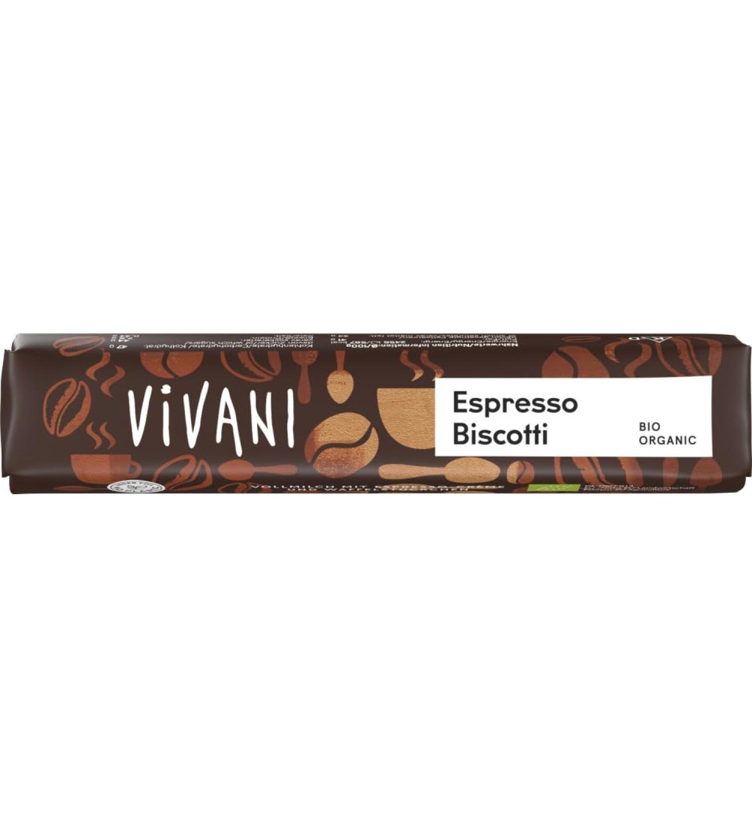 Vivani Vivani Organic Espresso Biscotti Bars (2 x 40g)