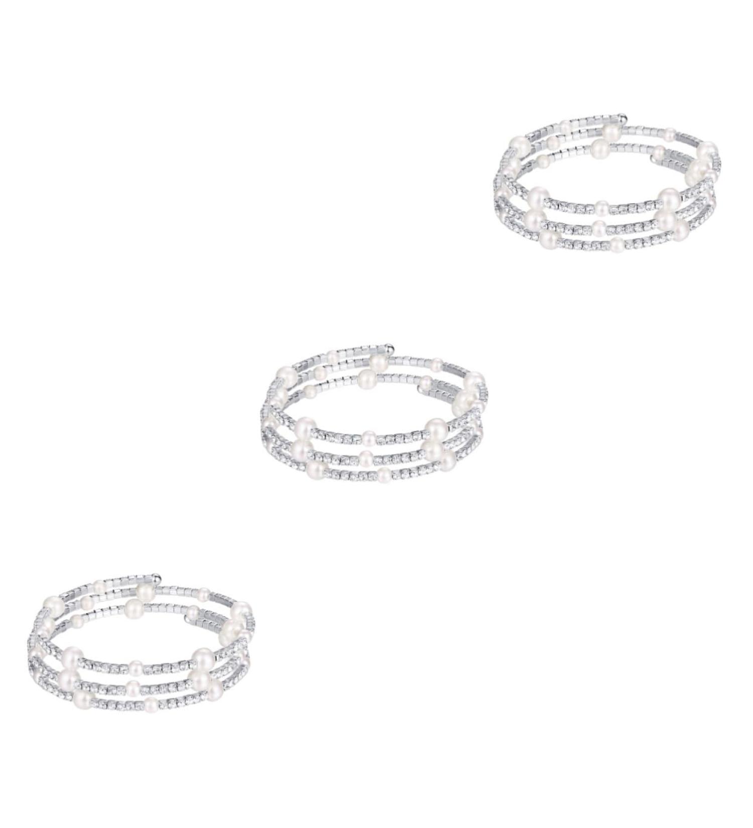 TENDYCOCO 2pcs Stretchy Bracelets Bangle Bracelets for Women Bracelet for Women Womens Bracelets Women Bracelets Jewelry Bracelets Stretch Bracelets for Women Crystals Bracelet Miss Diamond mediumx3pcs Silverx3pcs - Buy Online on GoSupps.com