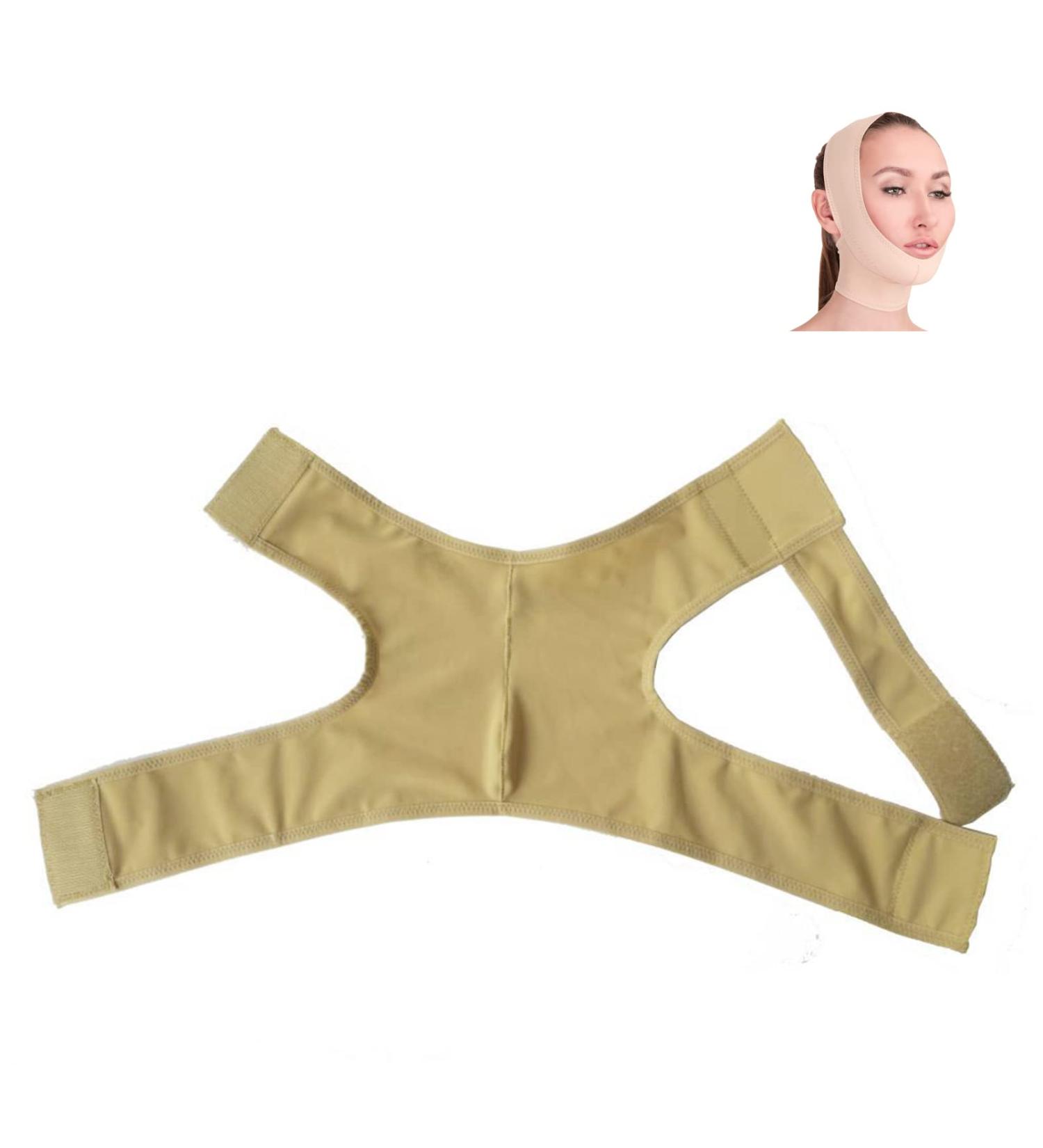 Chin Lipo Compression Garment - Post Surgery Neck & Chin Wrap for Skin Tightening and Sagging Prevention - Men & Women - Buy Online on GoSupps.com