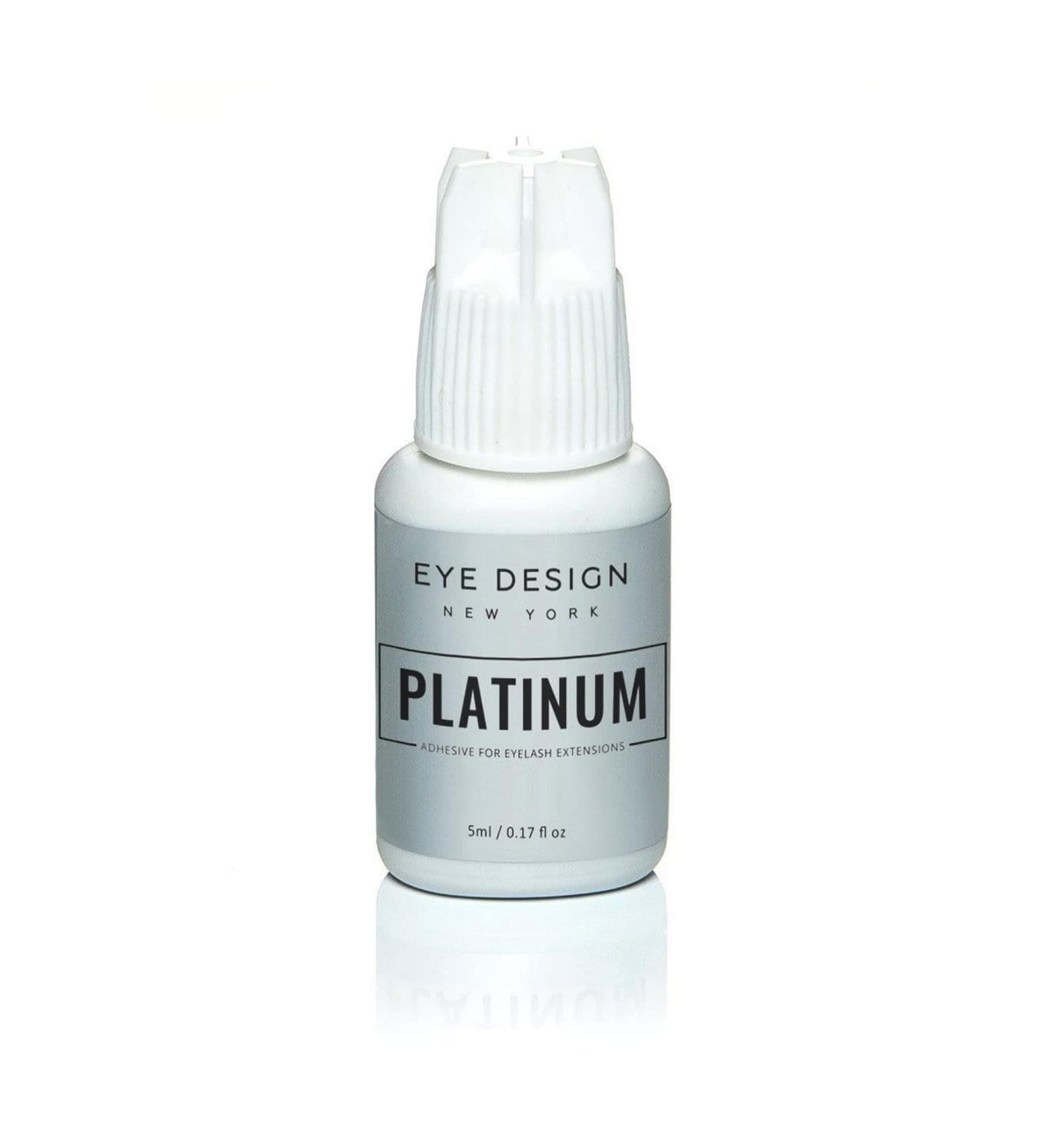 Buy Eye Design Platinum Eyelash Glue - Professional Long Lasting Adhesive for Eyelash Extensions | Super Strong Bond Fast Drying 5 ml - Buy Online on GoSupps.com