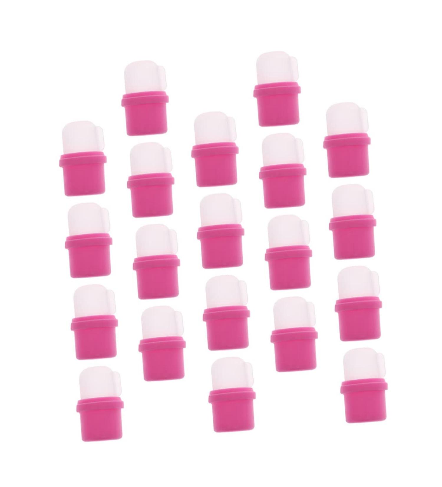 Lot de 20 Bouchons de Trempage D ongles en Silicone Rose Pratique et R utilisable pour Dissolvant M nager Usage Professionnel et Manucure Domicile - Buy Online on GoSupps.com