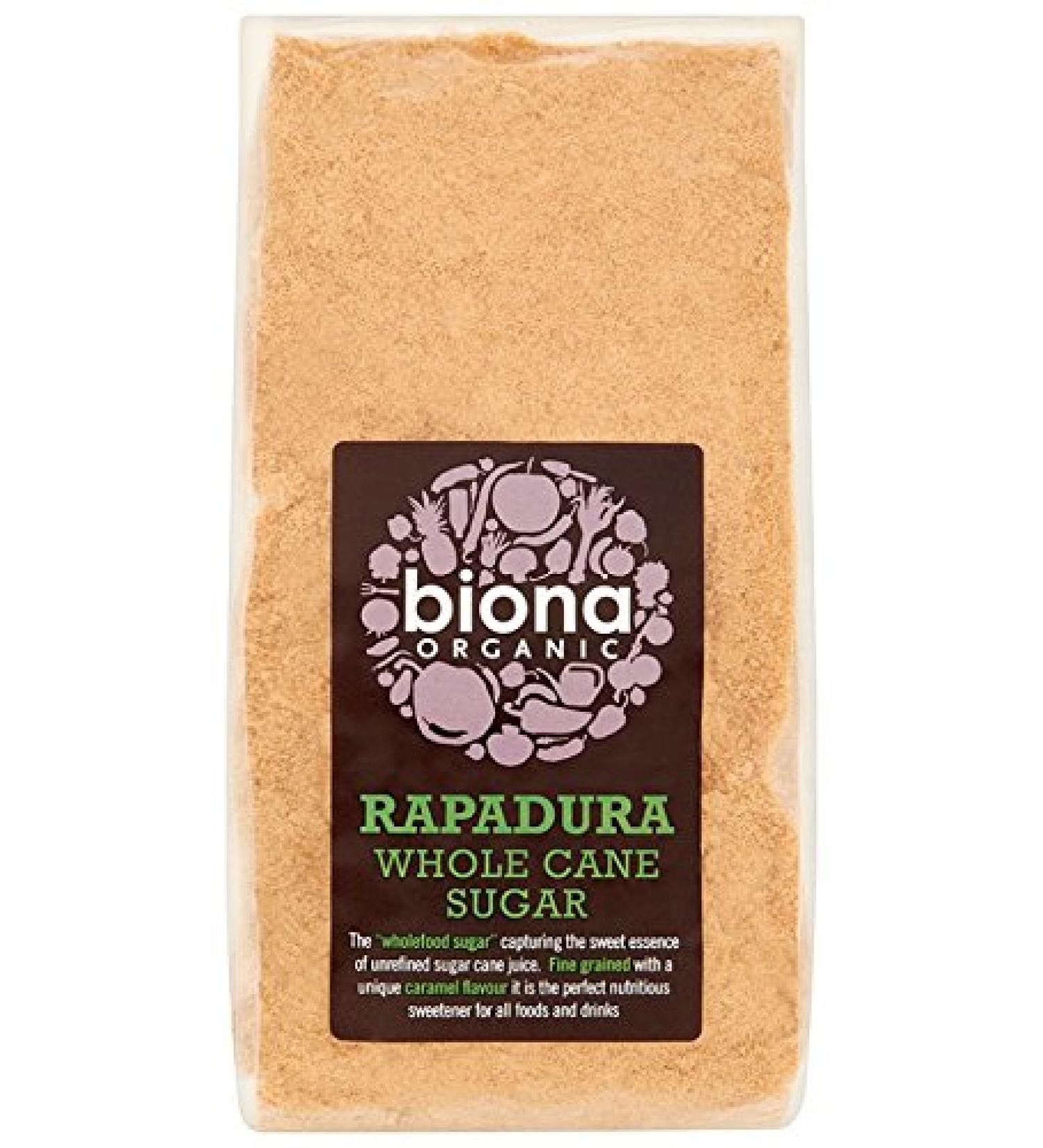 Biona Organic Rapadura Whole Cane Sugar 500g - Natural Sweetener - Certified Organic - Buy Online on GoSupps.com