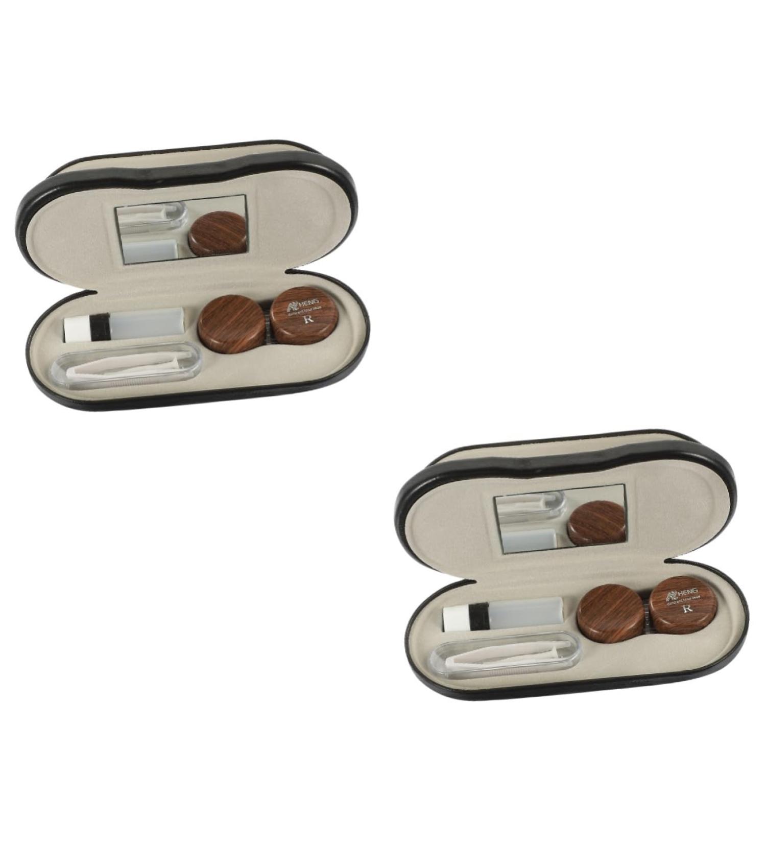 GLEAVI Dual-use Glasses Case - 4 Sets Color Mirror Box PU Leather - 15.8x7.4cm - Stylish & Durable for Eyewear International Shipping - Buy Online on GoSupps.com