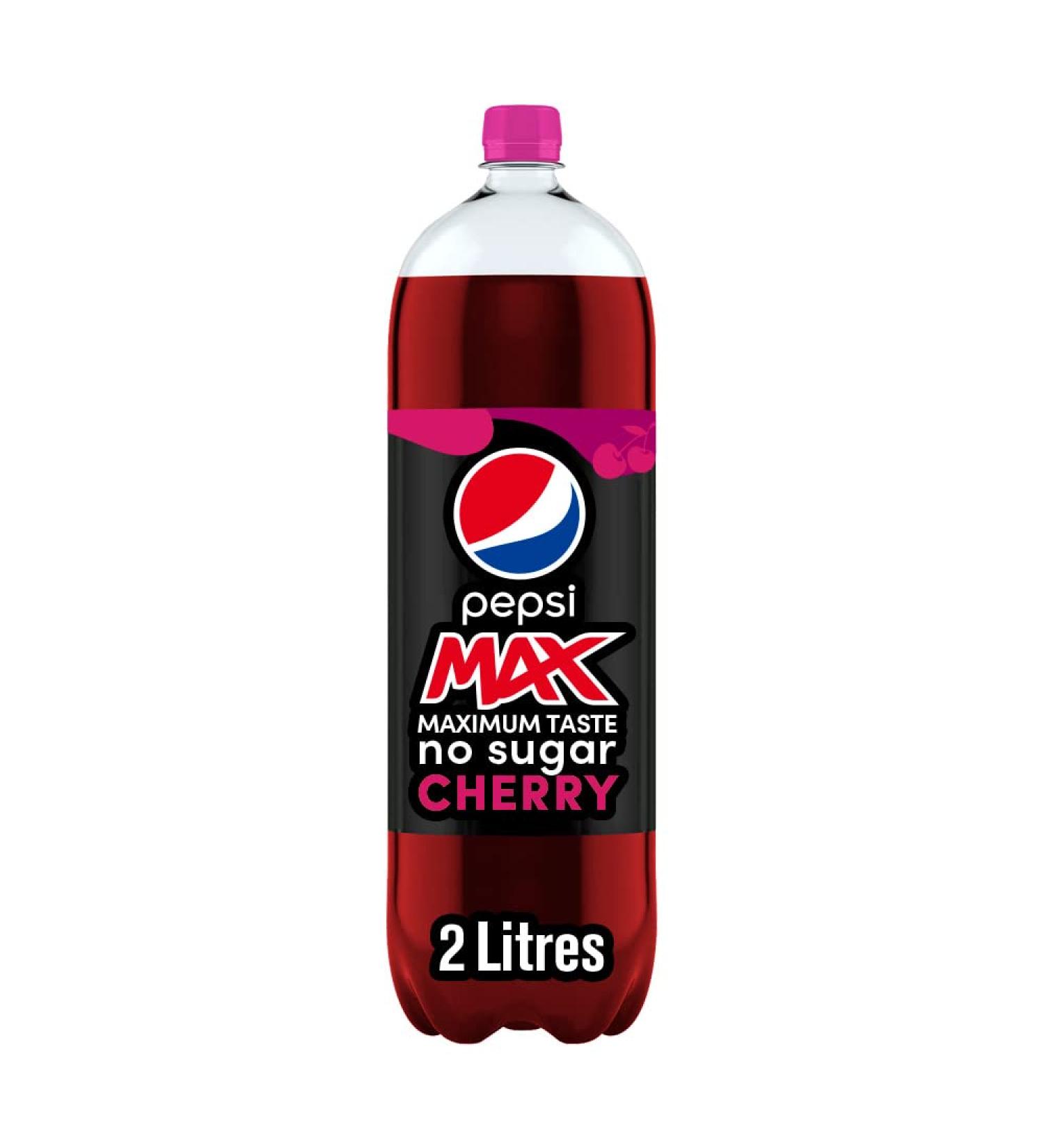 Pepsi Max Cherry 2L - Refreshing Zero-Calorie Soda Drink - Buy Online on GoSupps.com