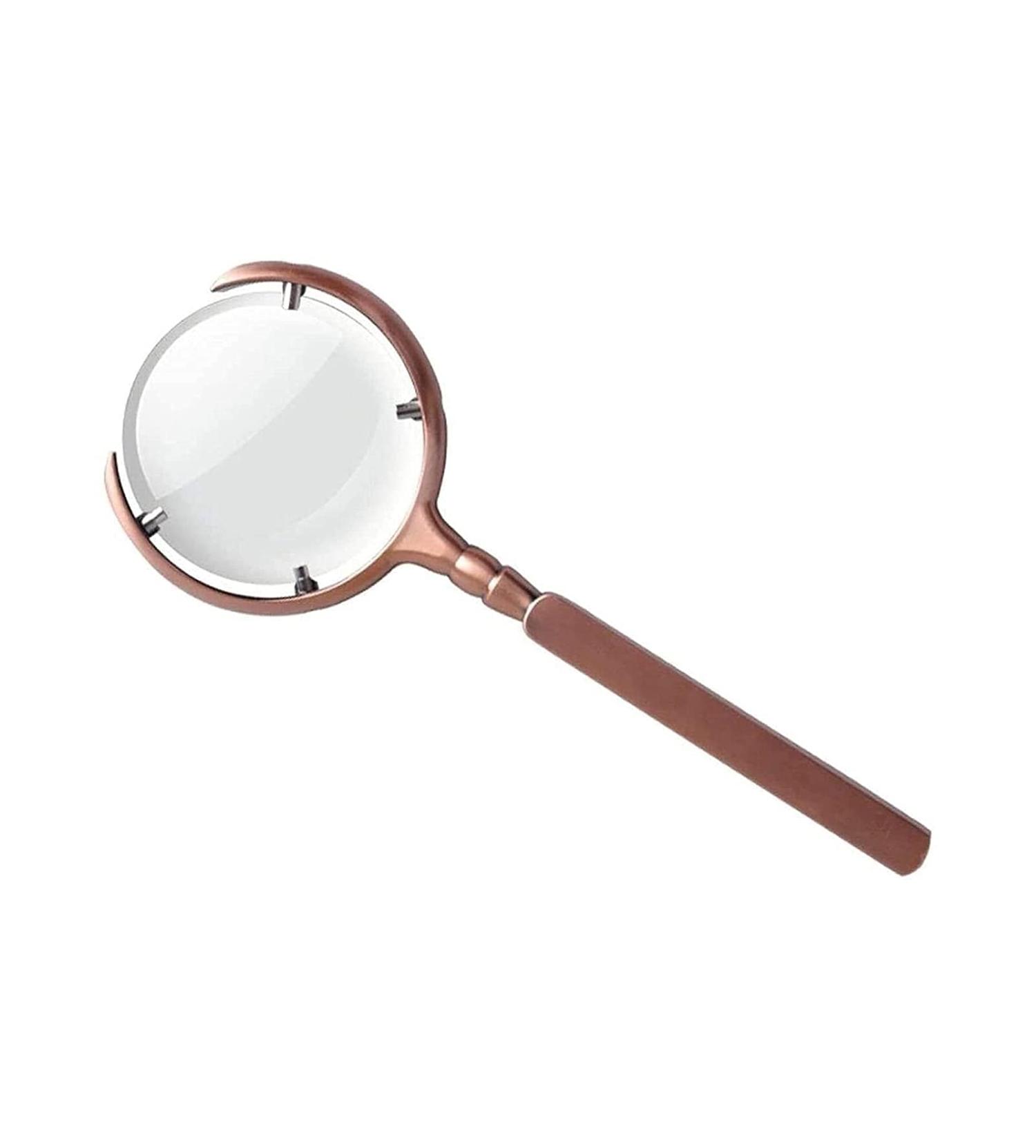 Spacmirrors Magnifying Glass 10 Times Non-Lighted Optical Lens HD Stainless Steel Handheld Magnifying Glass Magnifier - Buy Online on GoSupps.com