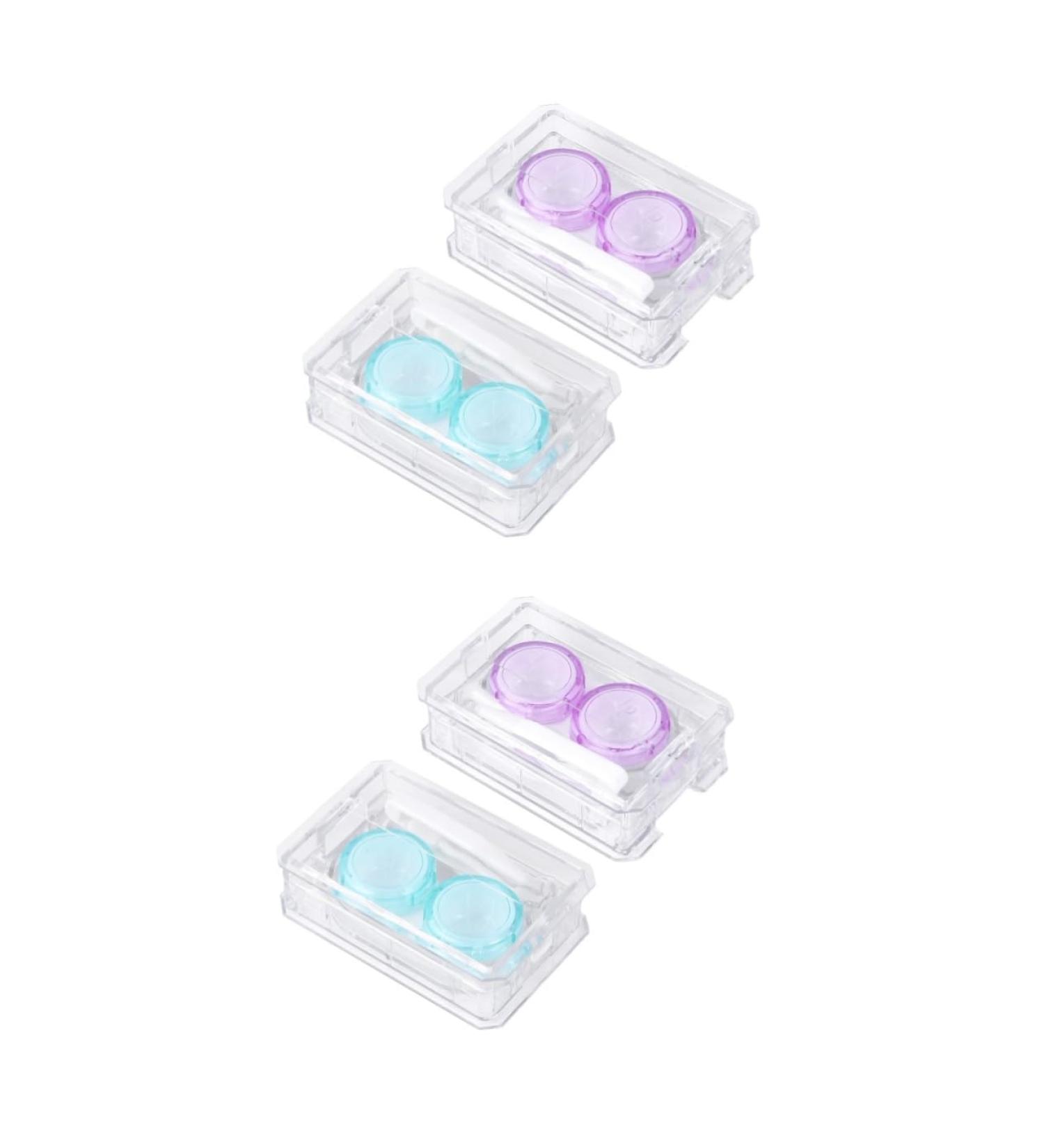 Solustre 4-Piece Mini Container Set for Colored Contact Lenses | Eye Care Holder & Carrying Bag - Buy Online on GoSupps.com