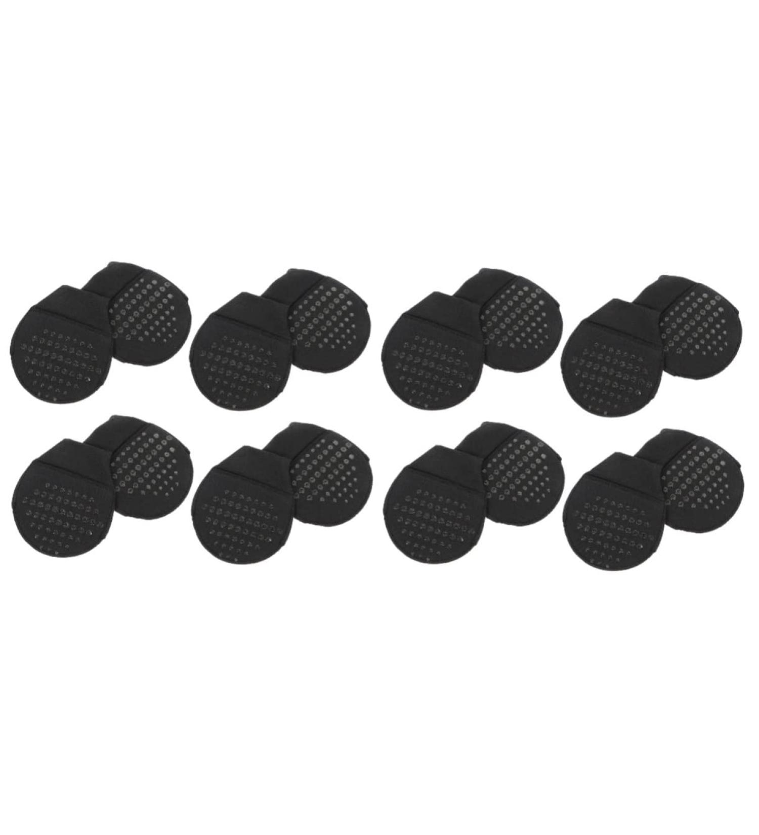 TEHAUX 8 Pairs Breathable Forefoot Toe Socks for Heels - Absorbent, Invisible, and Comfortable - Miss Black Cotton Sponge Silicone - 0.6X9X10.5CM - Buy Online on GoSupps.com
