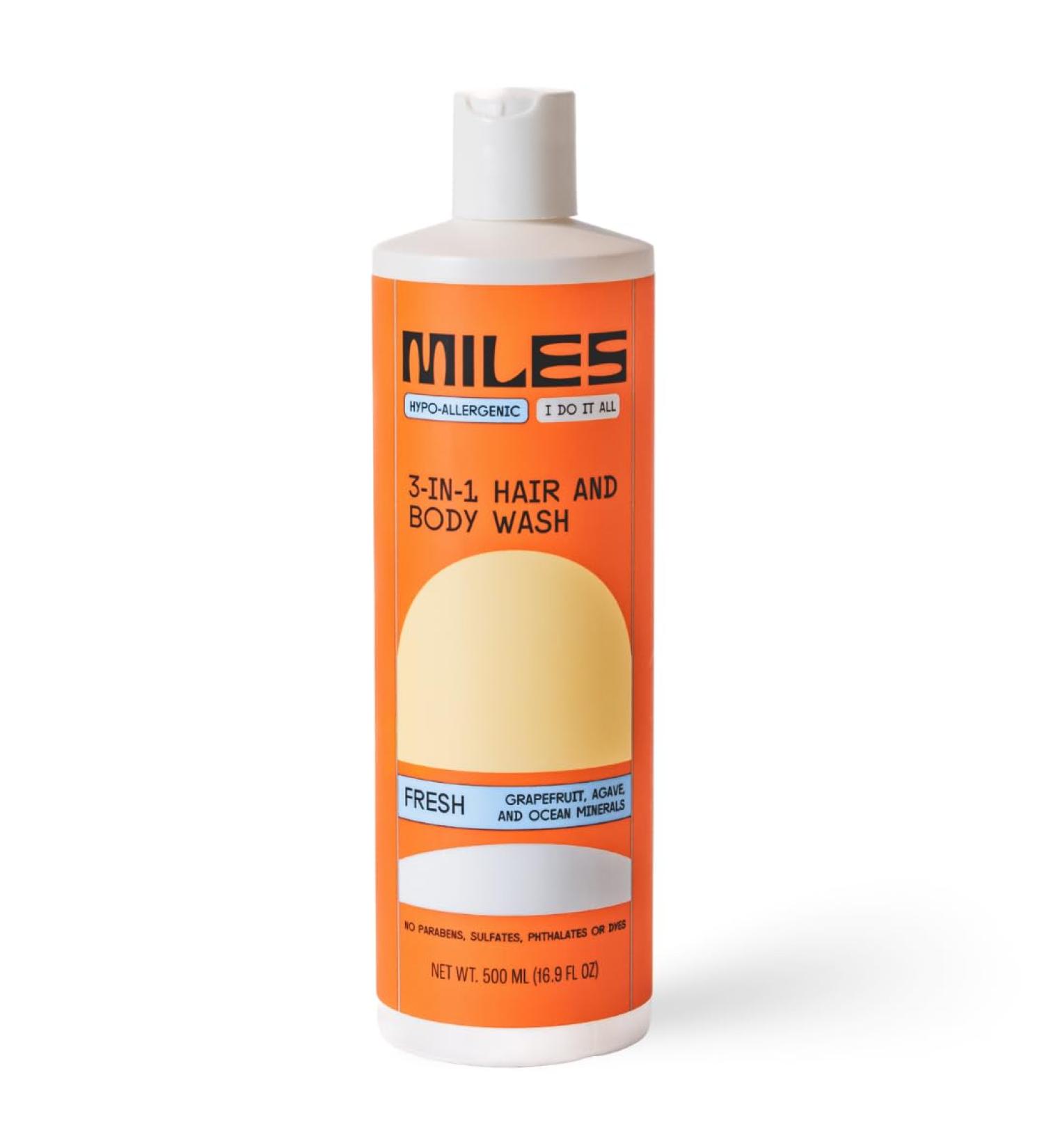 Miles 3-in-1 Body Wash - Fresh Scent - 16 oz - Buy Online on GoSupps.com