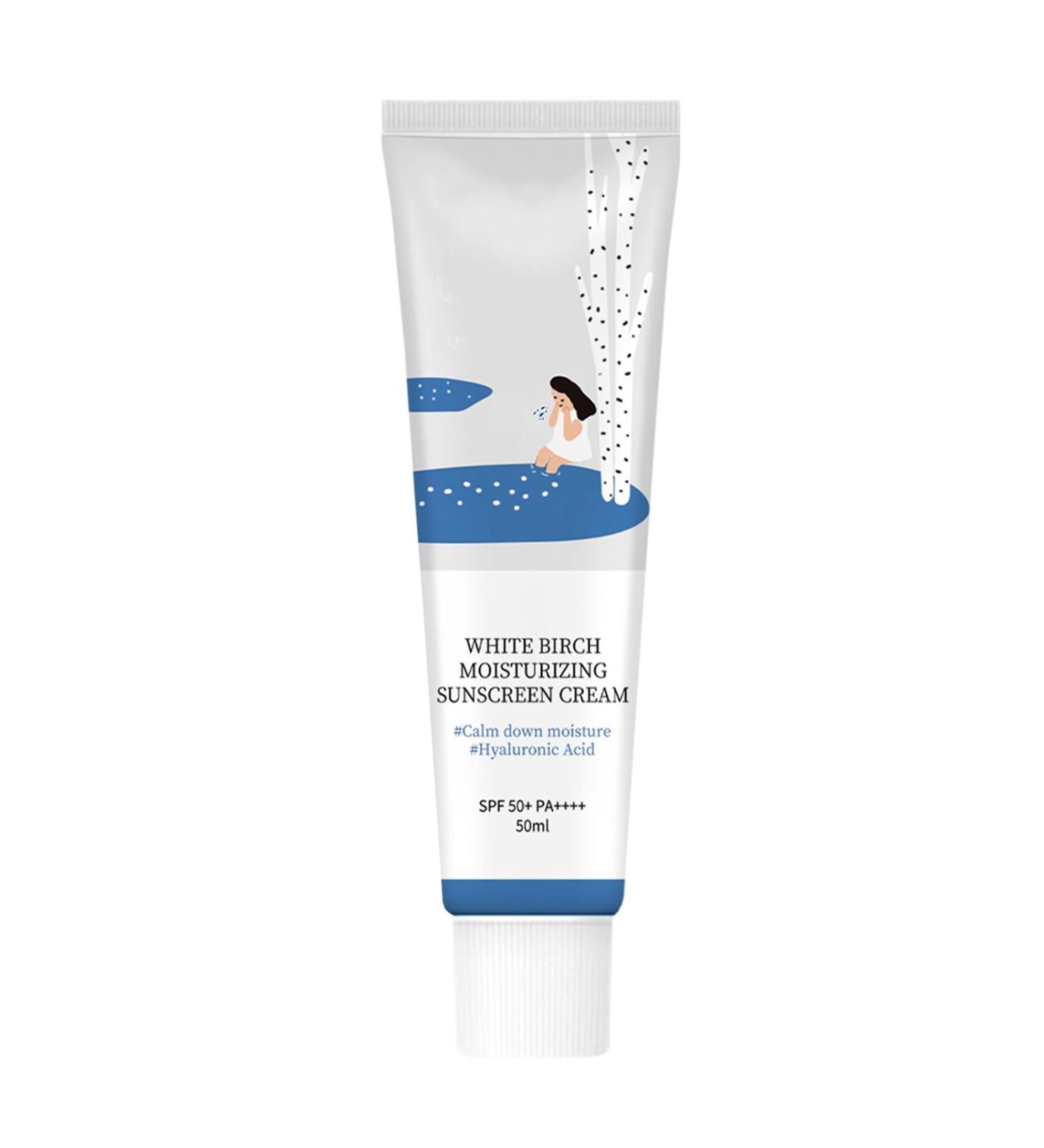 Korean Sunscreen for Women & Men Skin Care Birch Juice Moisturizing Sunscreen (SPF50+ PA++++) | Moisturizing sunscreen No White Cast Strong UV Protection - Buy Online on GoSupps.com
