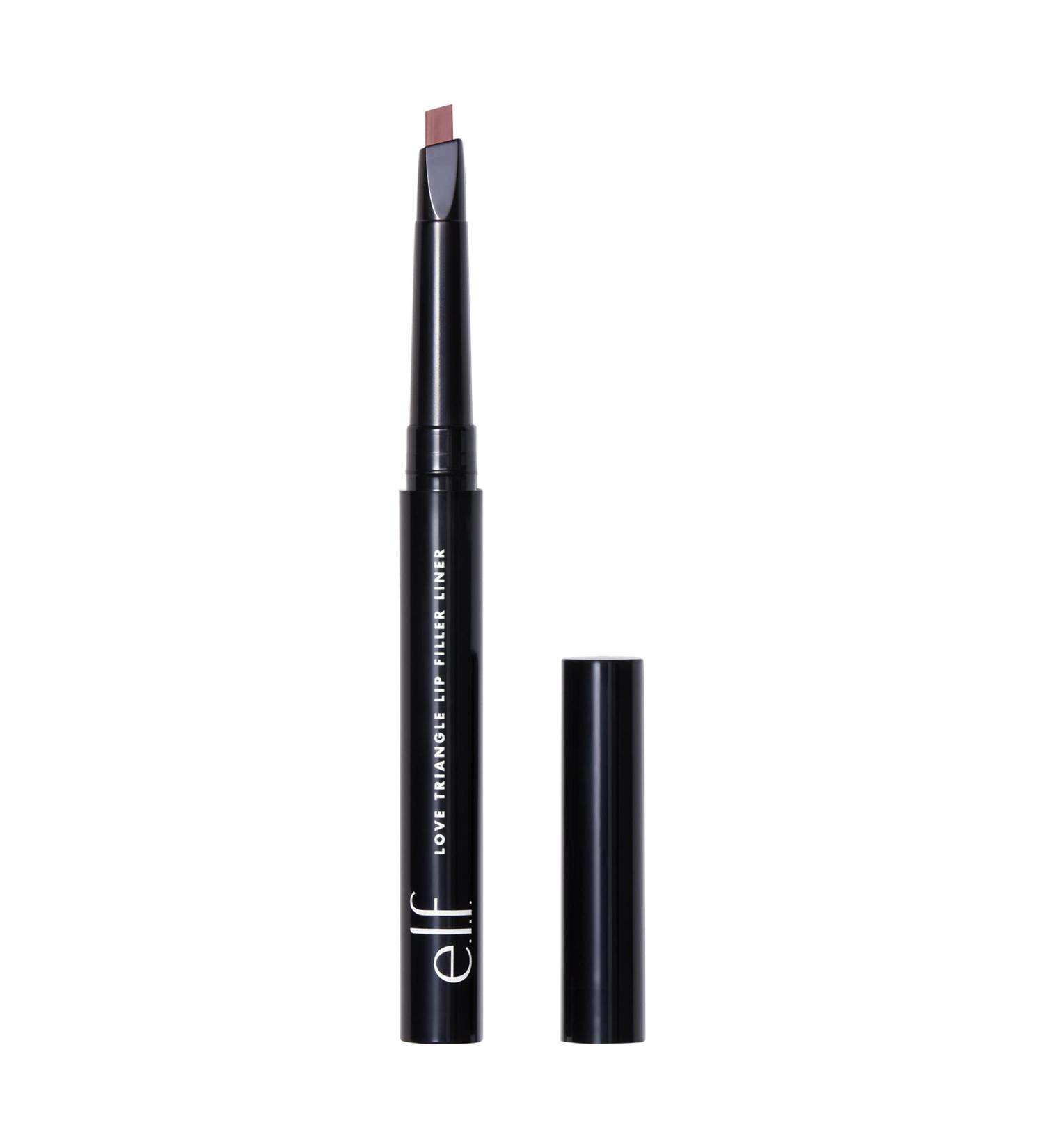 e.l.f. Love Triangle Lip Filler Liner, 2-in-1 Lip Liner Pencil For Sculpting & Filling, Long-Lasting Intense Color, Soft Pink