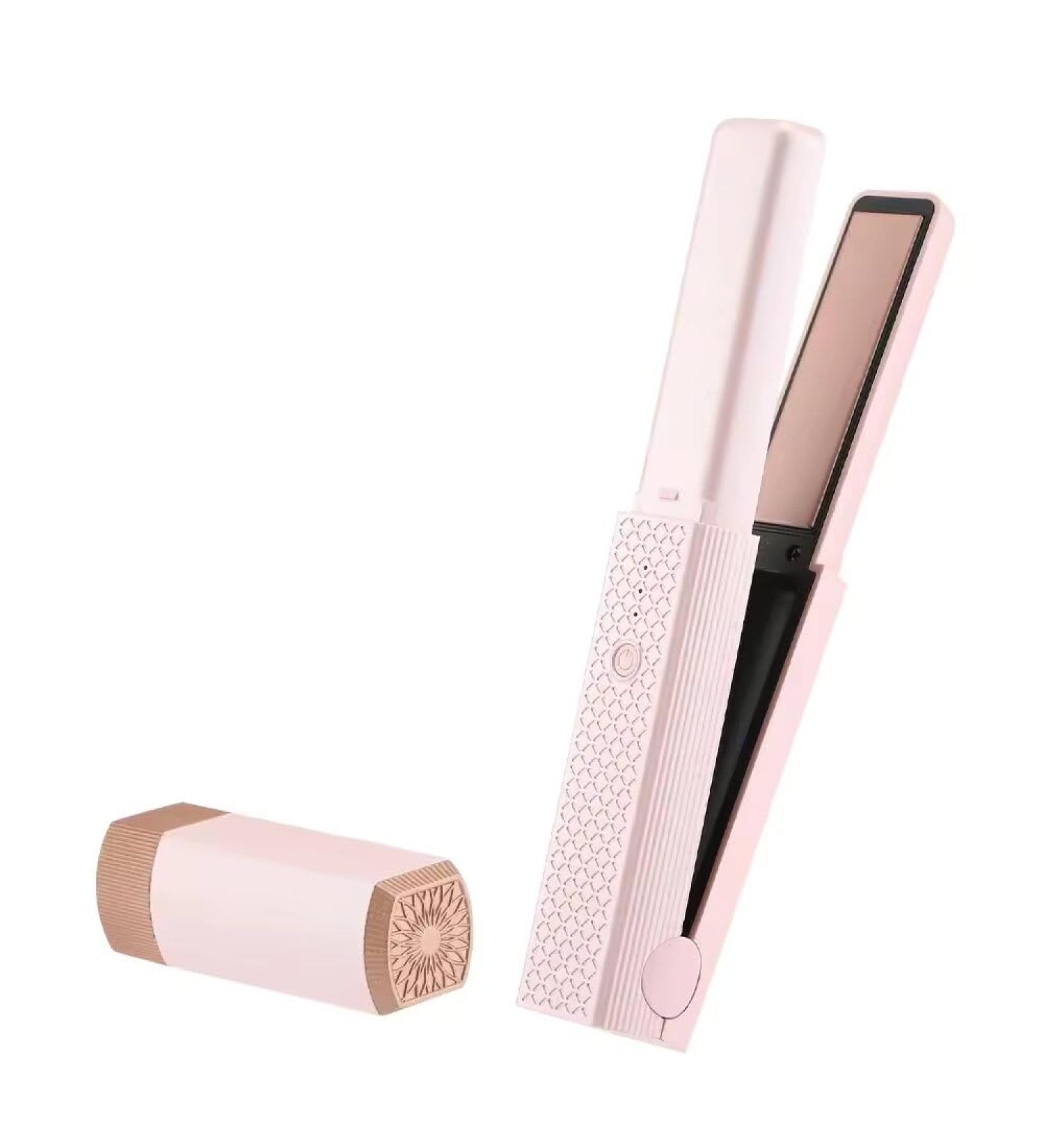 Portable Titanium Cordless Hair Straightener - Fast Heat 30-Minute Battery USB C Rechargeable Mini Flat Iron for Travel - Buy Online on GoSupps.com