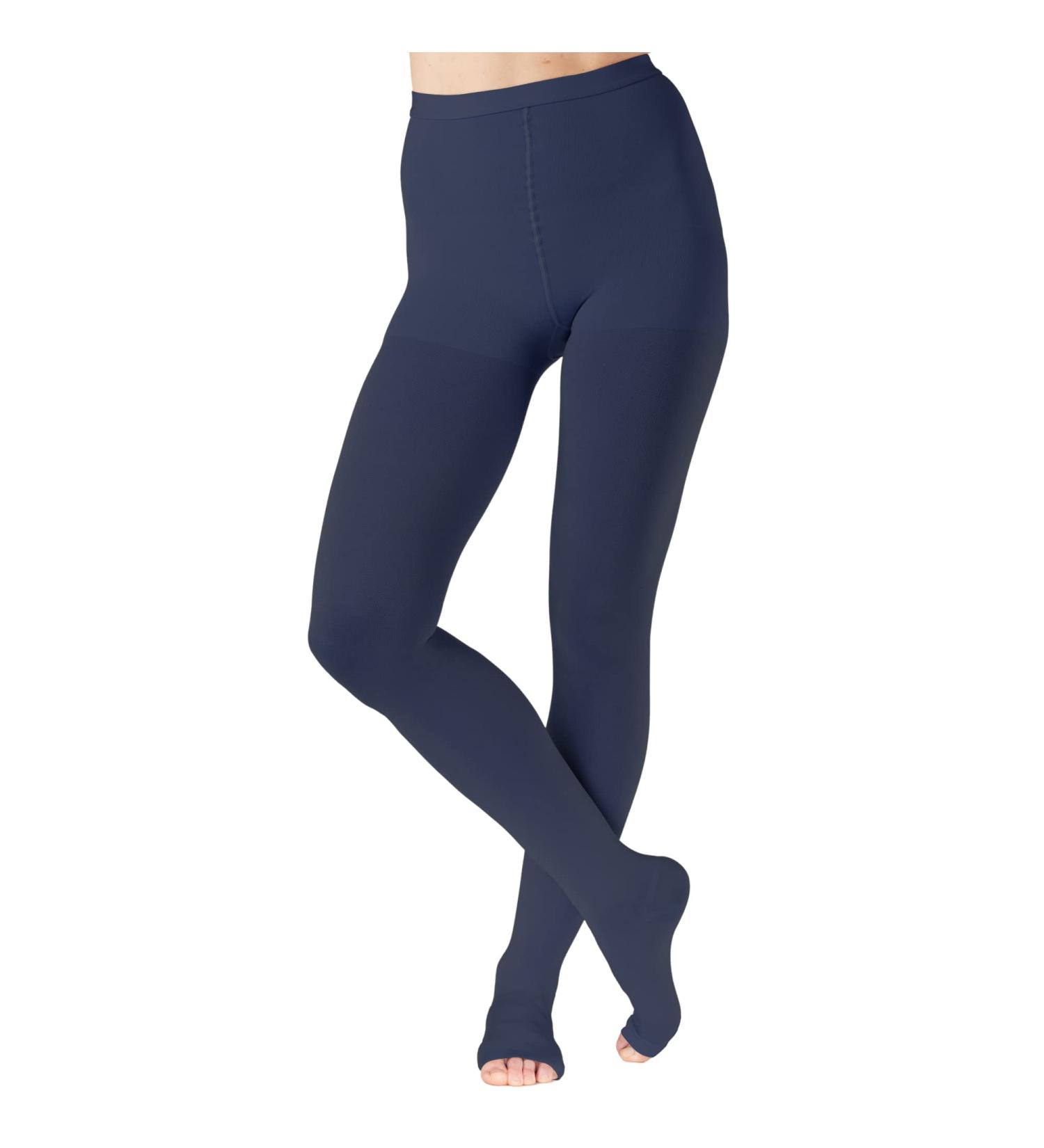 Plus Size Compression Tights for Women 20-30mmHg | Open Toe Graduated Hose for Swelling & Pregnancy | Navy 5X-Large - A214NV8 - Buy Online on GoSupps.com