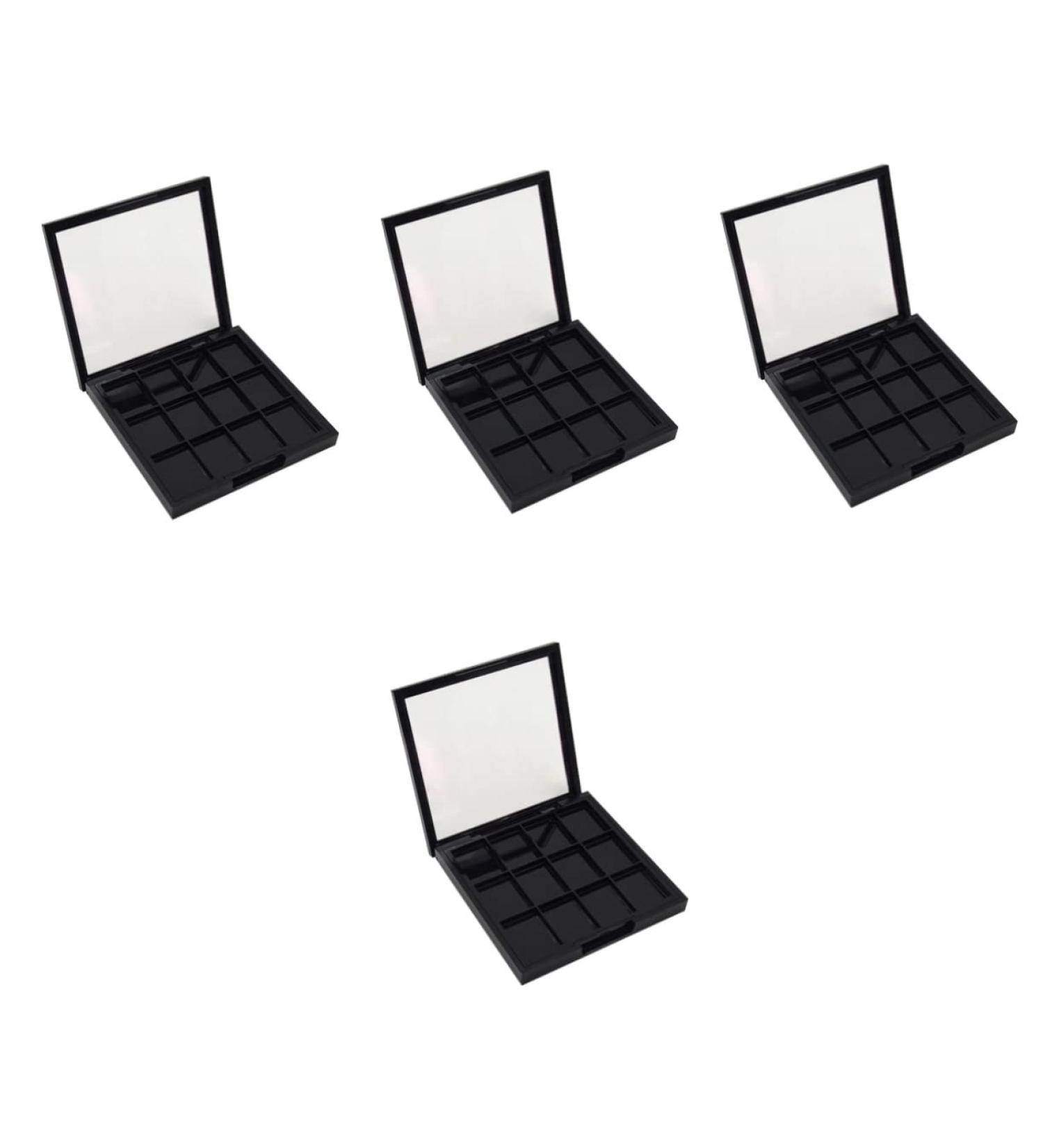 BIUDECO 4 Pcs 12 Empty Eye Shadow Pallet Eyeshadow Pans DIY Eyeshadow Palette Make up Sample DIY Empty Black - Buy Online on GoSupps.com