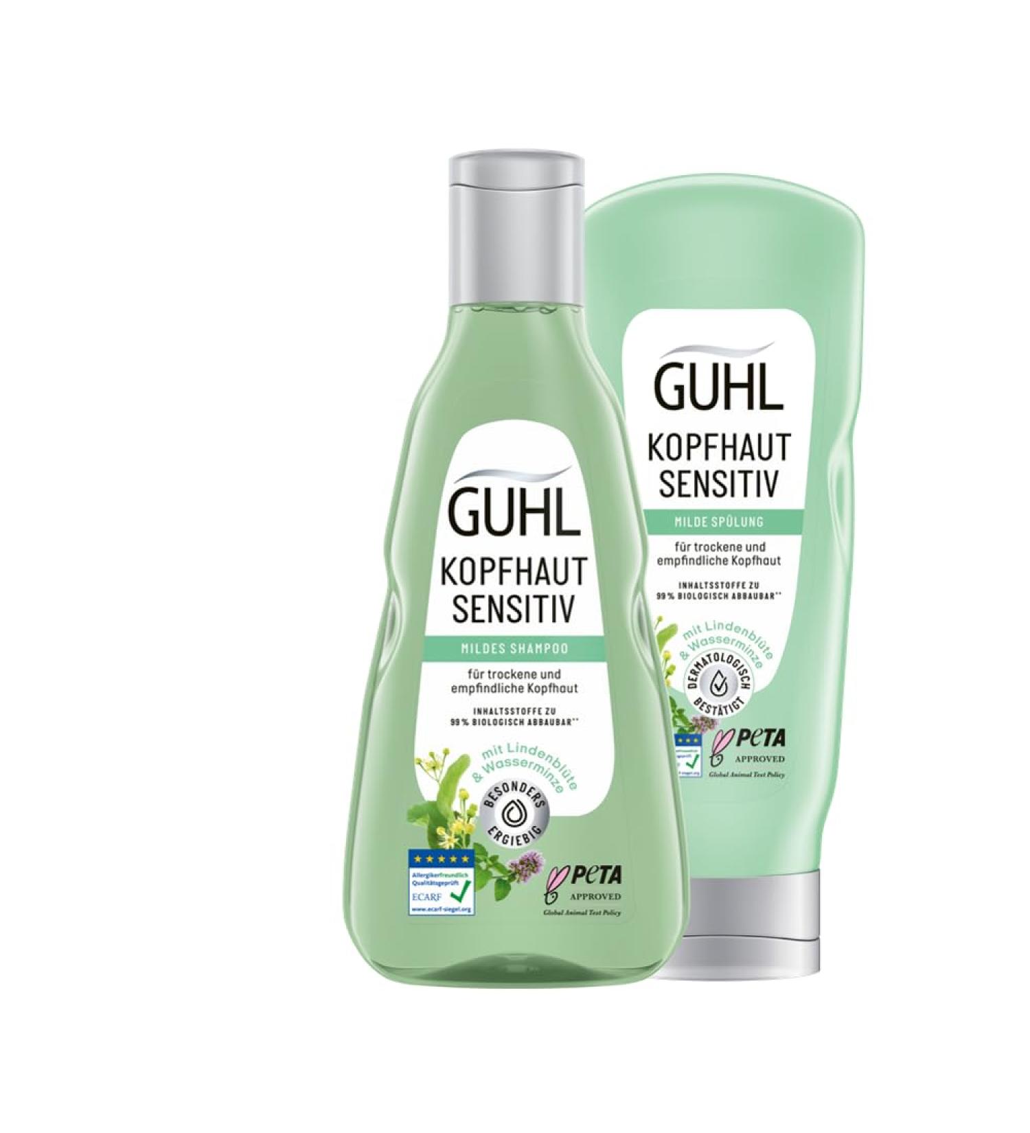 Guhl Bundle for Sensitive Scalp: Shampoo & Mild Flushing - 250ml + 200ml | International Shipping - Buy Online on GoSupps.com