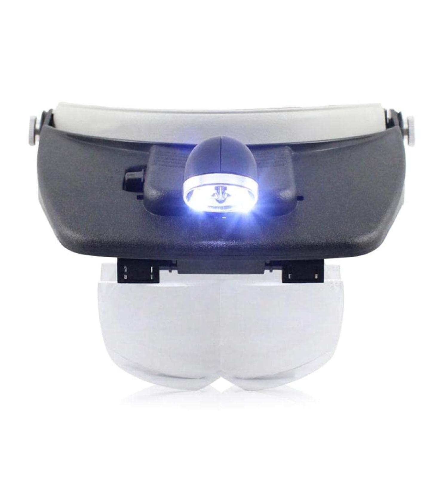 Head Mount Magnifier with LED Lights Headband Magnifier Head-Mounted Glass 1.2X 1.8X 2.5X 3.5X Lens Head Mount Magnifier Jewelers Glasses - Buy Online on GoSupps.com