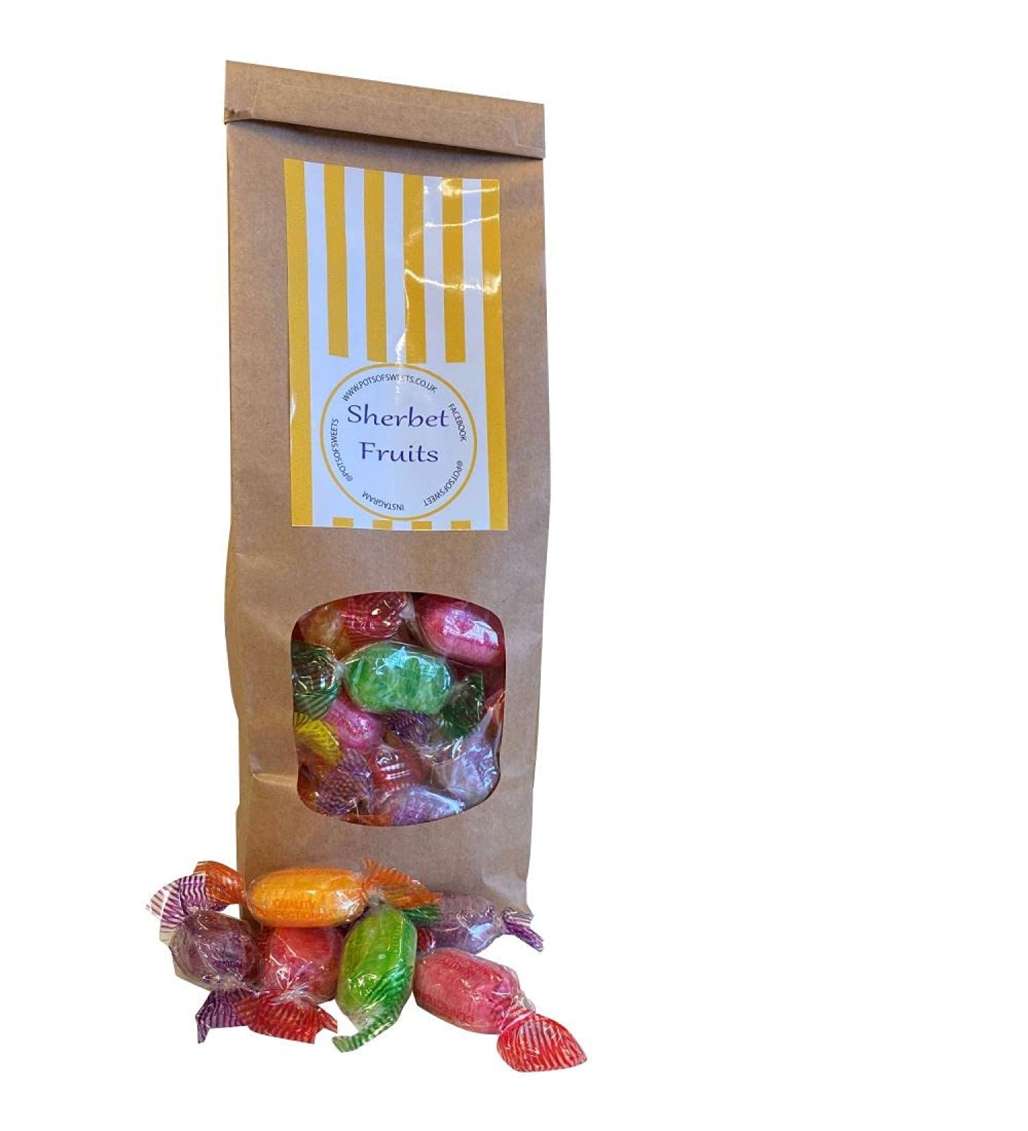 Personalized Customise With Your Own Message or Image 300g Bag of Stockleys Sherbet Fruits Sweets