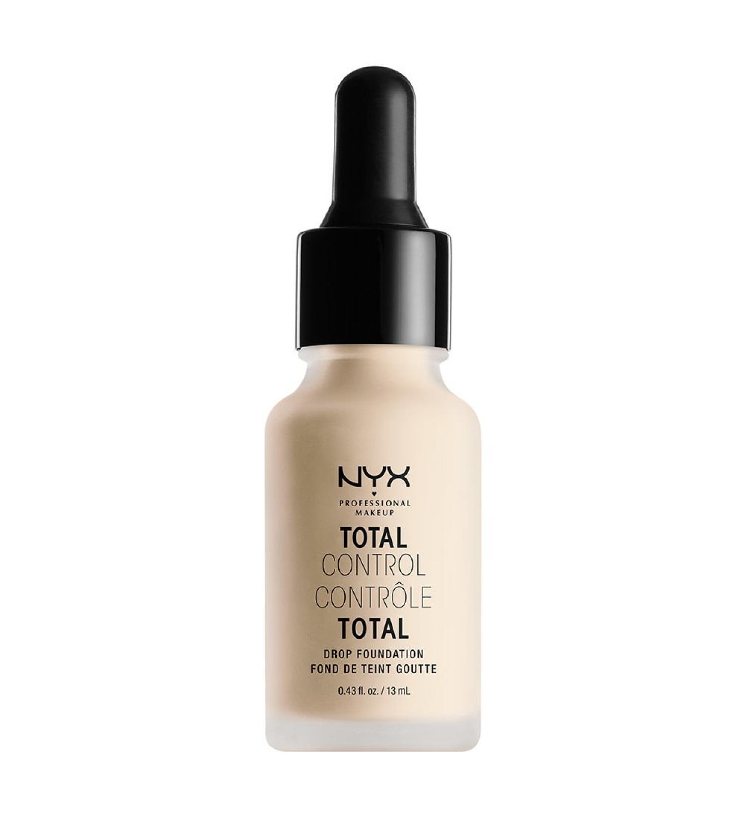 NYX Total Control Drop Foundation - Pale White Ivory with Yellow Undertone 0.43 Fl Oz - Buy Online on GoSupps.com