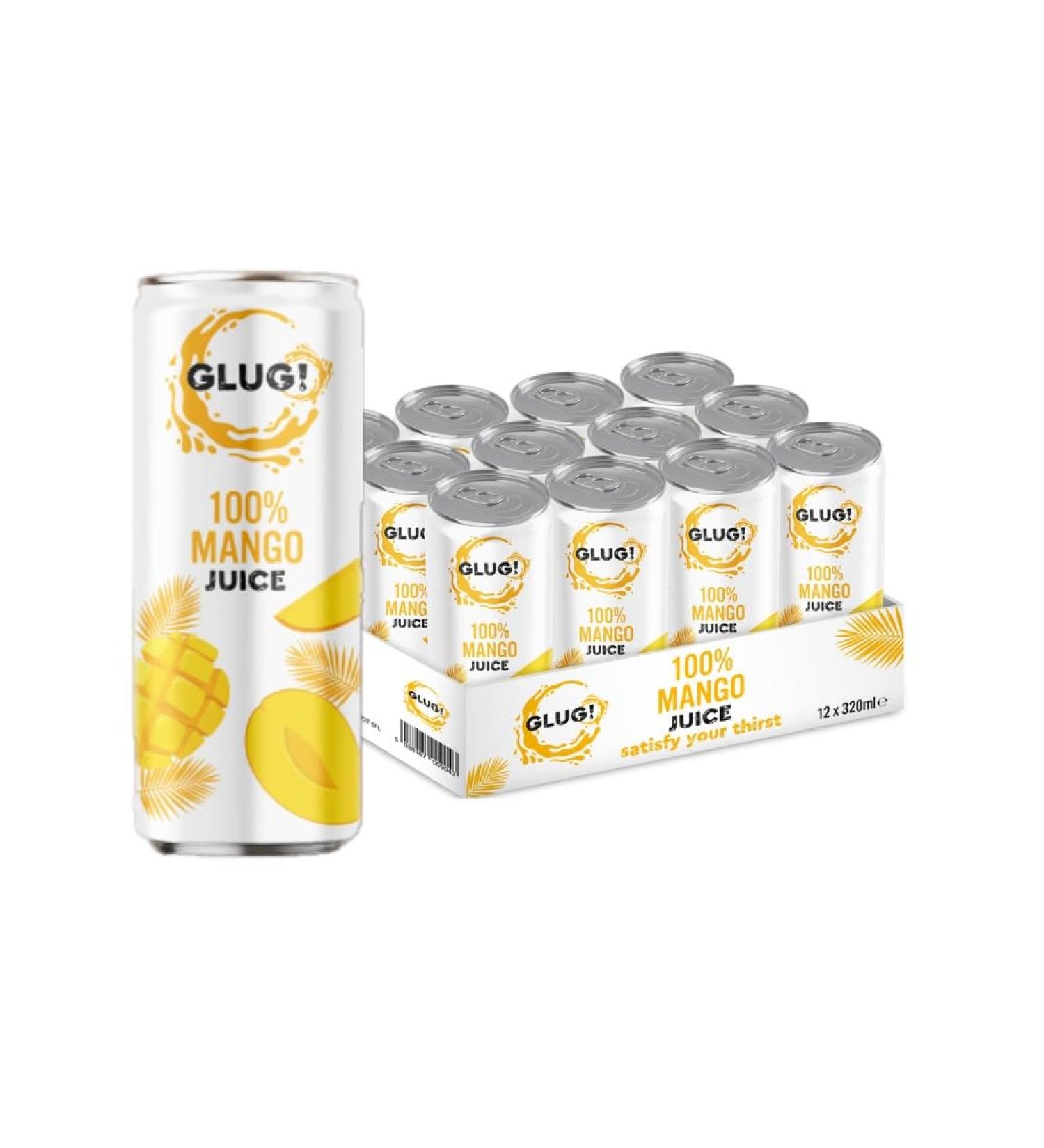 GLUG! 100% Mango Fruit Juice Healthy Juice Drink With No Added Sugar (12X320ML) - Buy Online on GoSupps.com