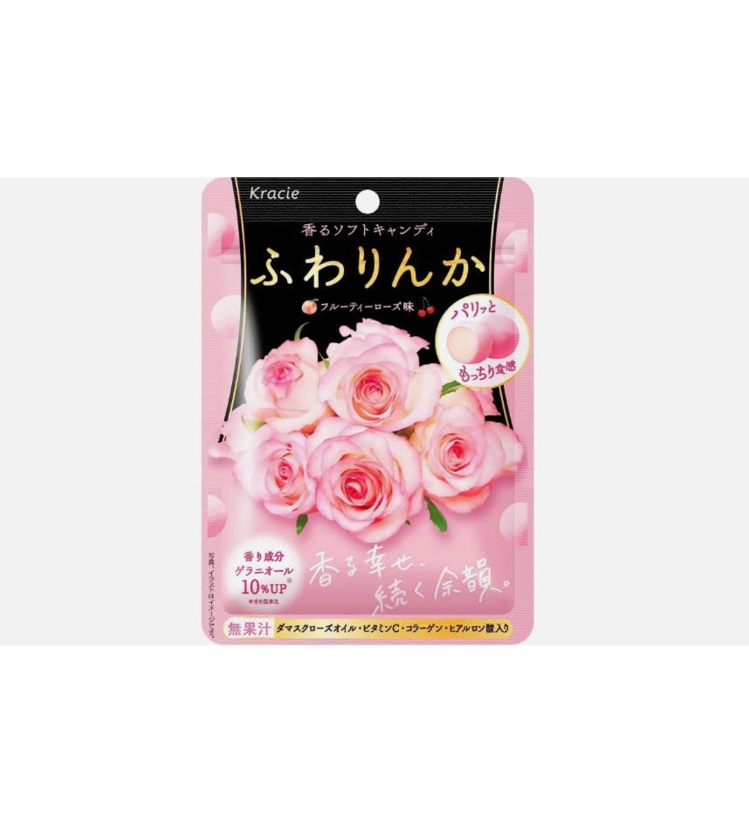 KRACIE JAPAN Fuwarinka Fruity Rose Chewy Candy - Buy Online on GoSupps.com