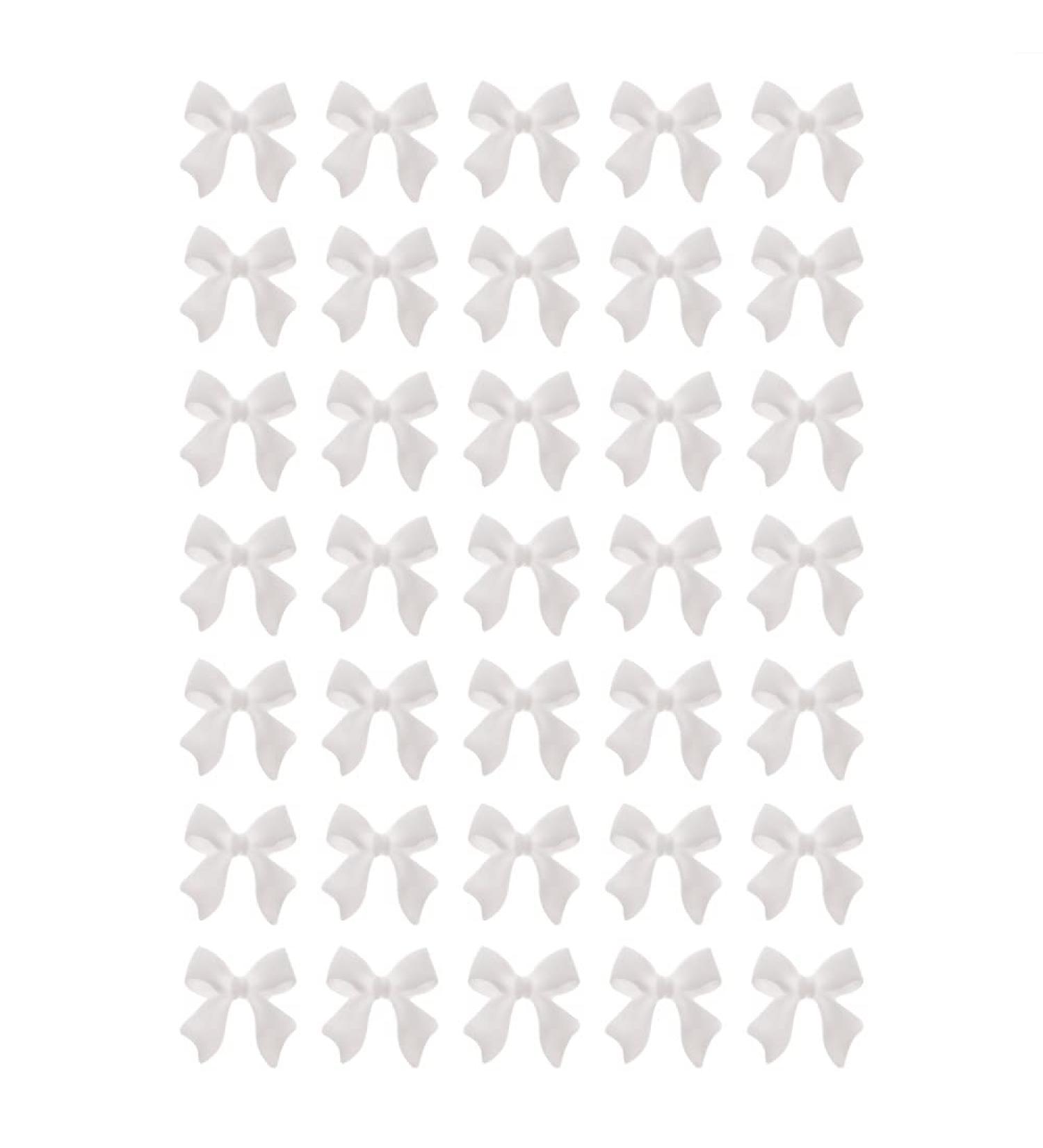 100 Pieces 3D Nail Bowknot Mini Butterfly Bow Ties Nail Charms Flatback Nail Art Resin Decoration for Nail Manicure Accessories Women Girls (White) - Buy Online on GoSupps.com