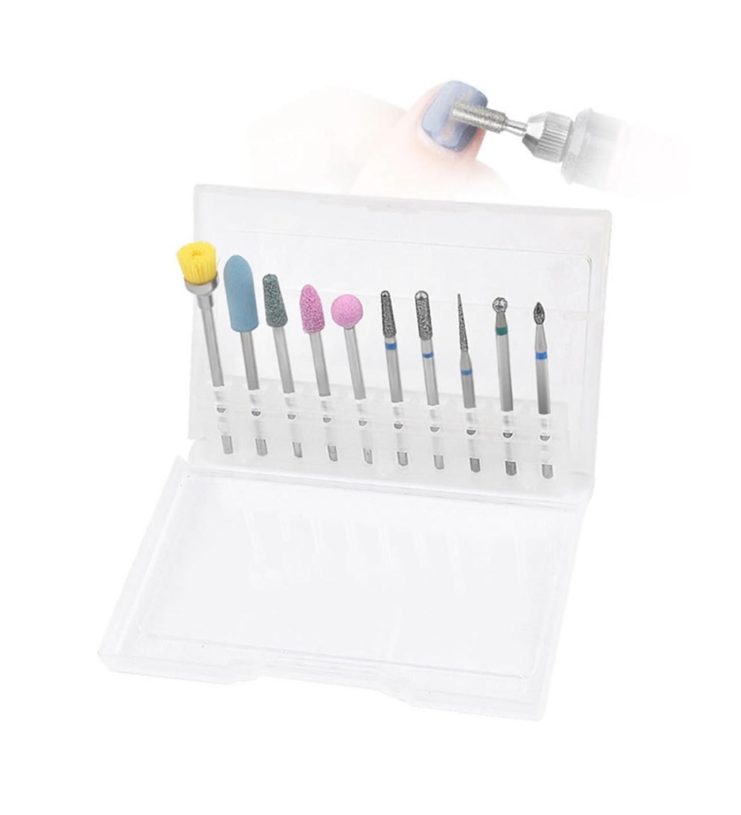 minkissy Nail Drill Bits for Acrylic Nails Ceramic Nail Drill Bit Diamond Cuticle Nail Bits Diamond Nail Drill Bit Manicure Drill Bits Nail Drill Kit Nail Grinding Head Alloy Suite medium Picture 1 - Buy Online on GoSupps.com