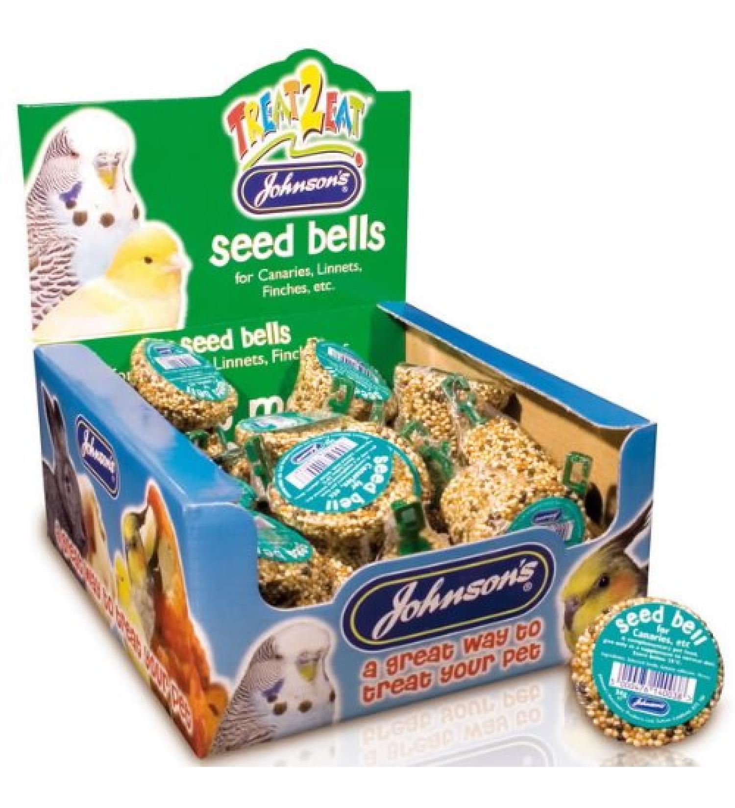 Canary & Finch Seed Bell Bird Treat 34g - Johnsons (TP)(JCBE)(FULL BOX 27)