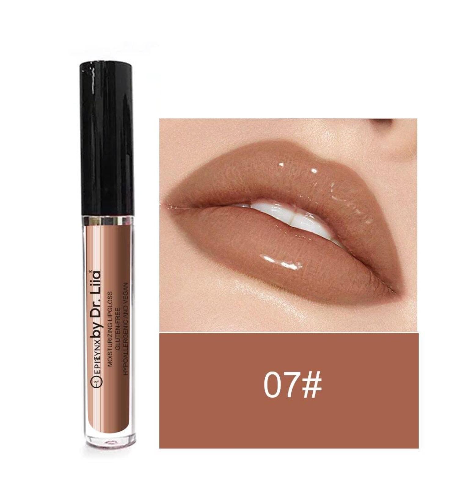 EPILYNX Vegan Moisturizing Long Lasting Lip Gloss - Terra Brown Satin & Glitter - Allergen Free for Sensitive Skin - Buy Online on GoSupps.com