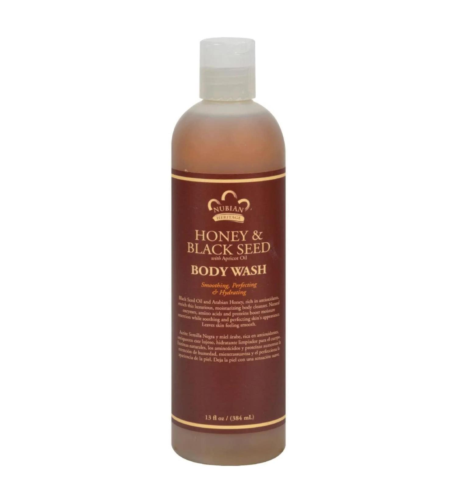Nubian Heritage Body Wash - Honey & Black Seed 13 oz | Natural Moisturizing Cleanser | Buy Internationally - Buy Online on GoSupps.com