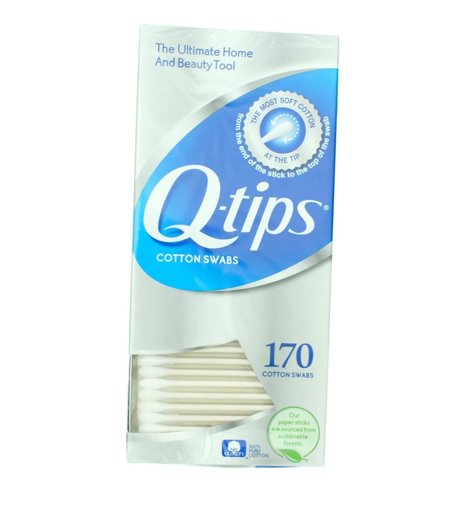 Q-tips Cotton Swabs 170 ct - Pack of 1, Gentle and Versatile Cleaning Tool - Buy Online on GoSupps.com